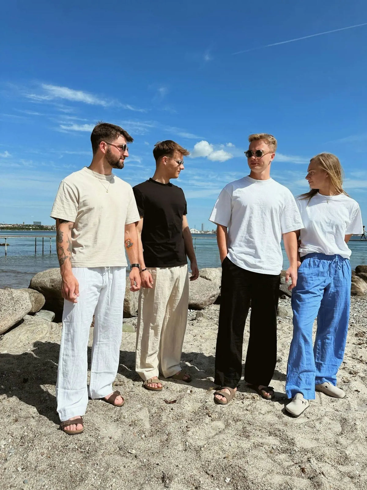 Neo Noir Sonar Linen Pants Unisex