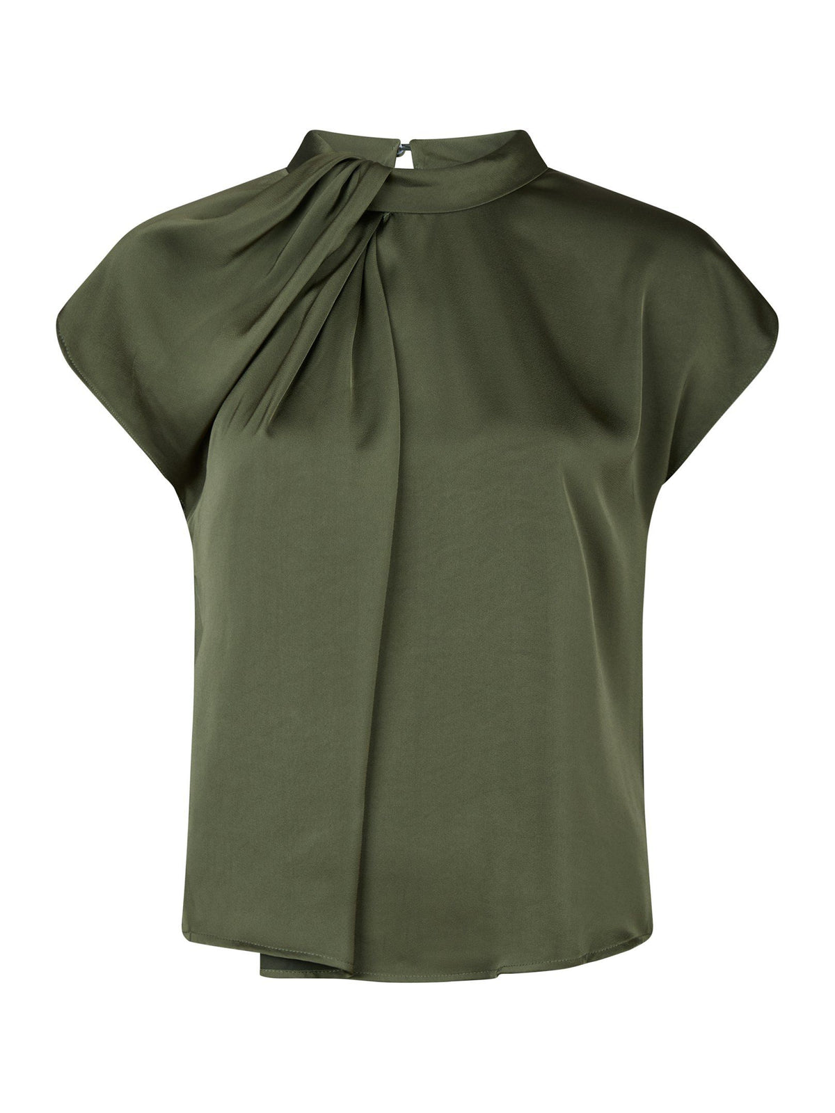 Neo Noir Fleur Drapy Satin Blouse