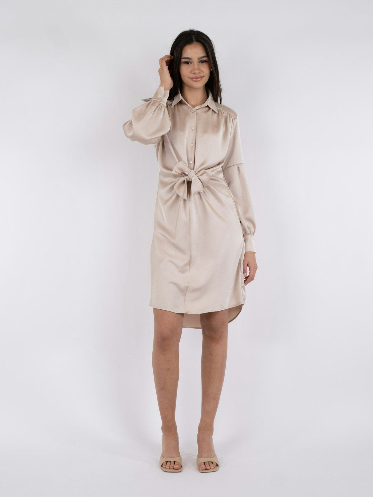 Neo Noir Nima Satin Dress