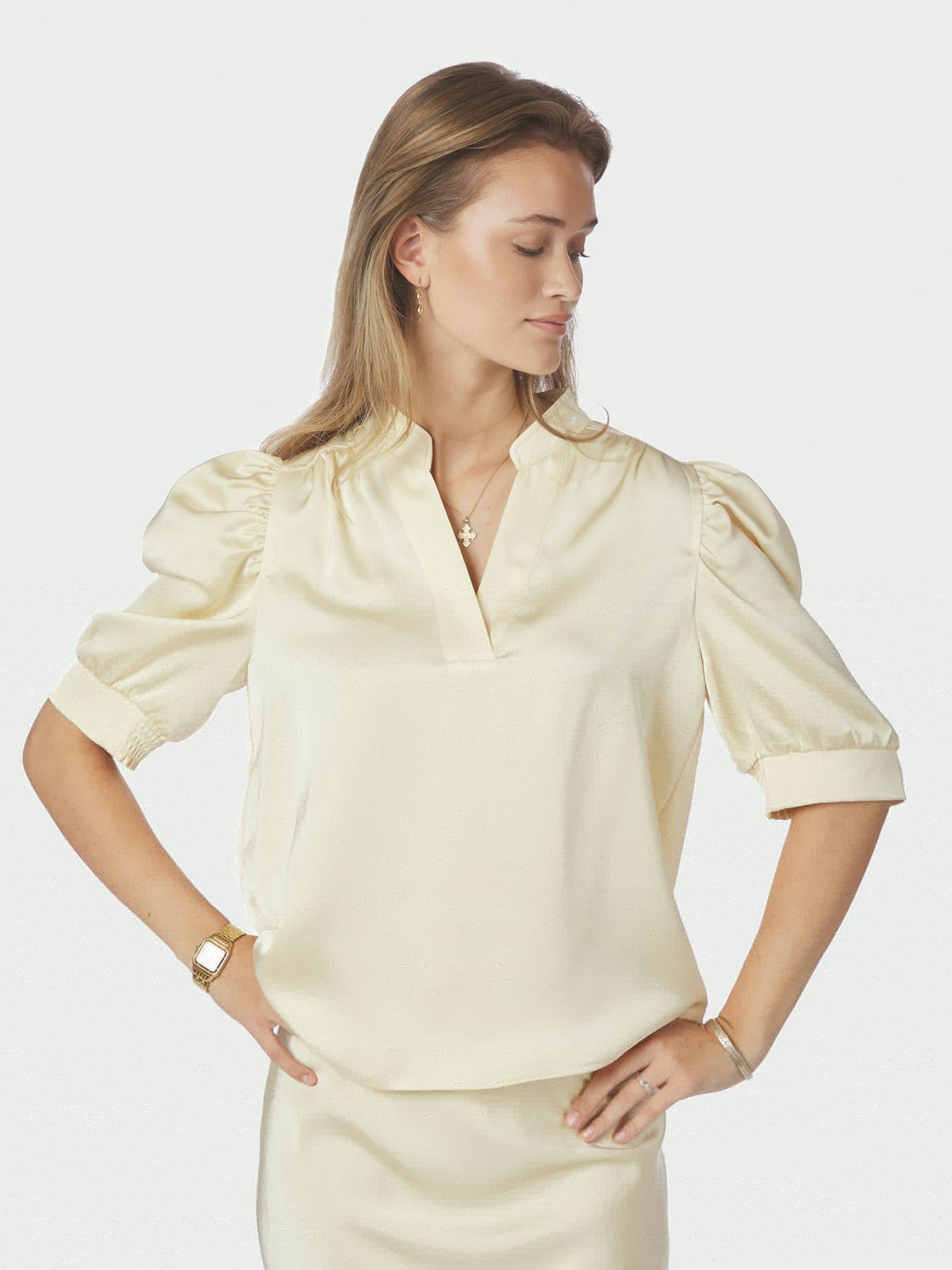 Neo Noir Roella Heavy Sateen Blouse