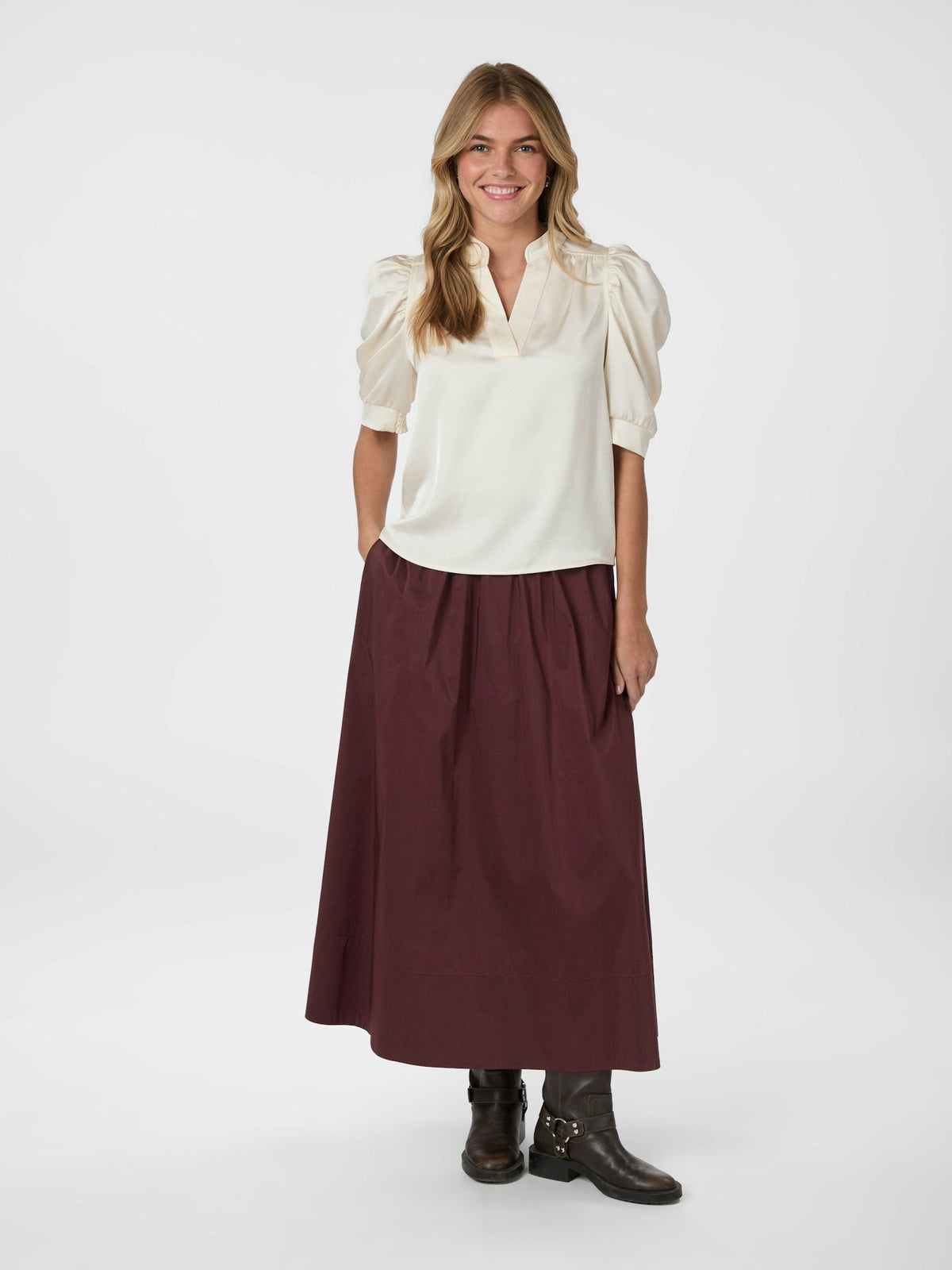 Neo Noir Roella Heavy Sateen Blouse