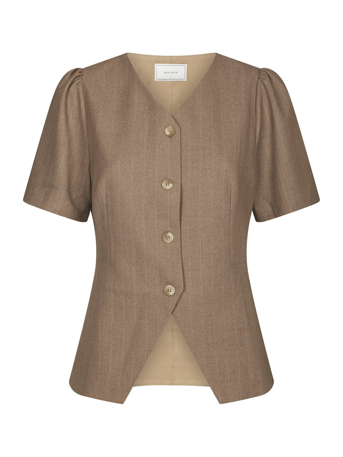 Neo Noir Jules Pinstripe Blouse