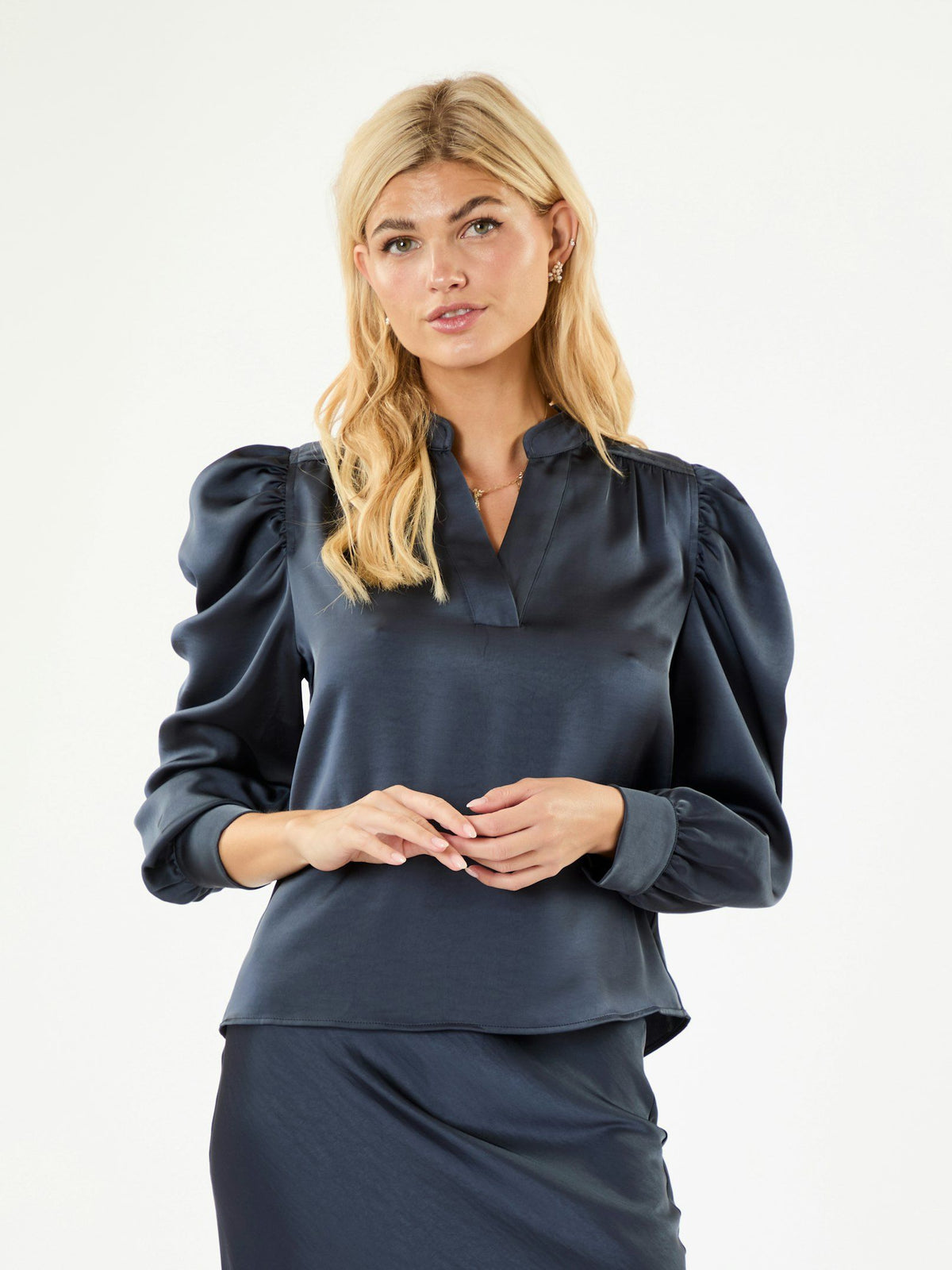 Neo Noir Rosslyn Heavy Sateen Blouse