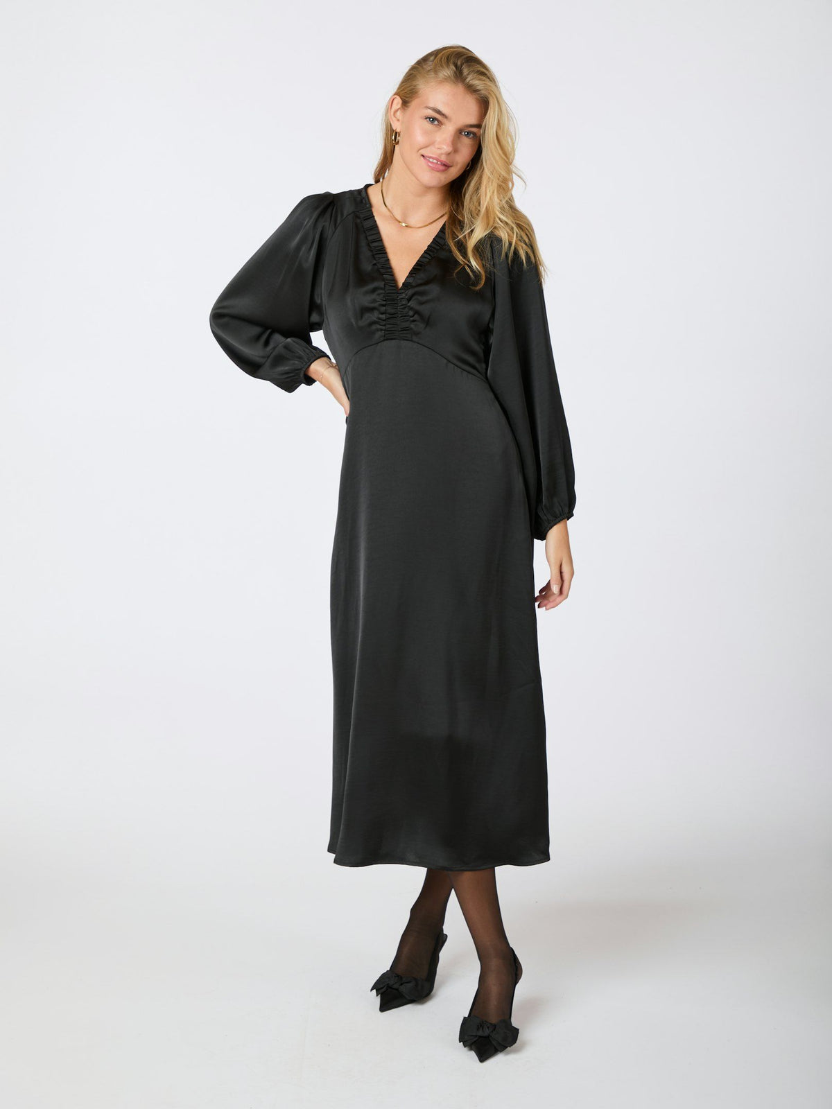 Neo Noir Isobel Heavy Sateen Dress