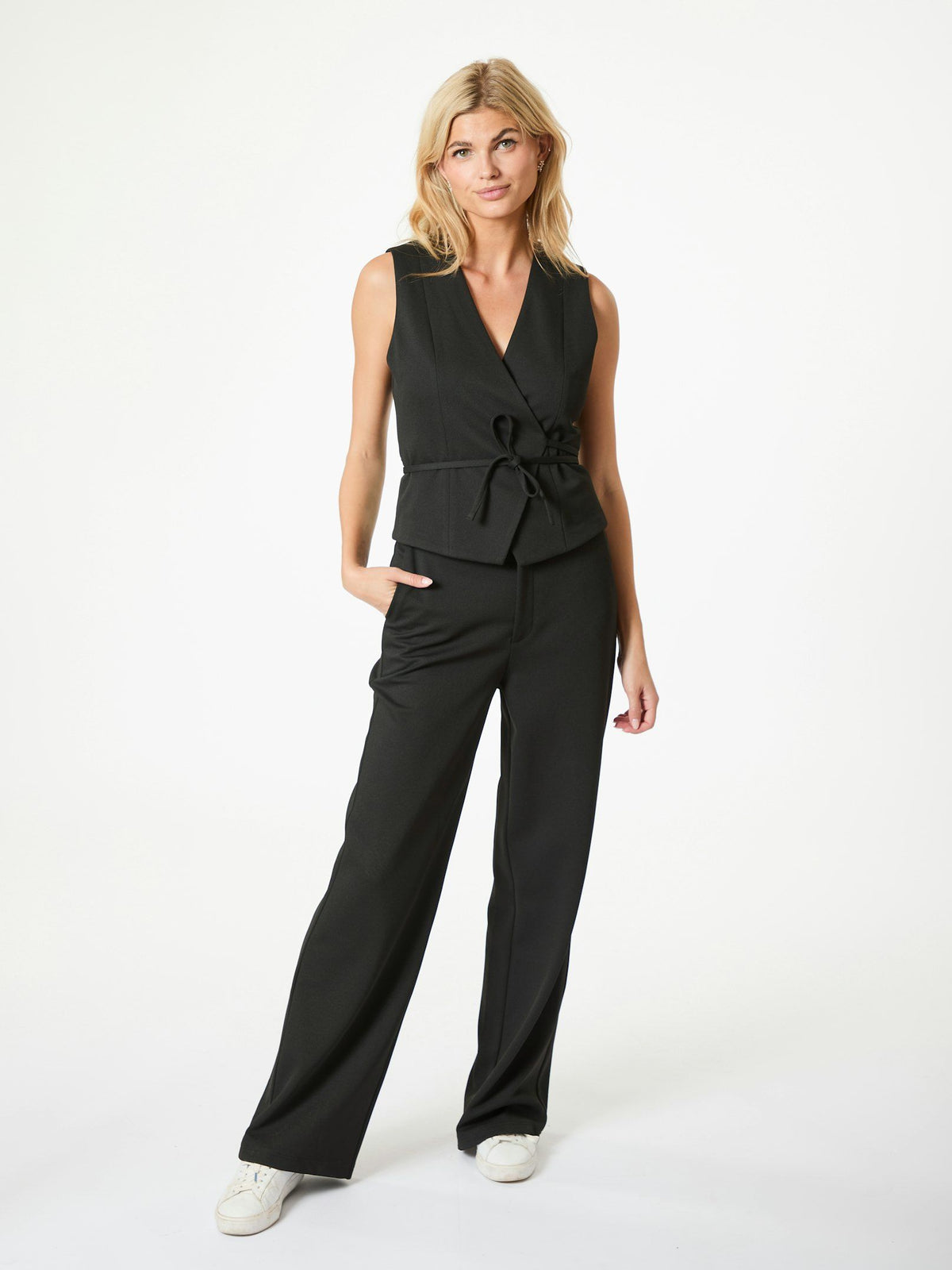 Neo Noir Samara Twill Wrap Waistcoat