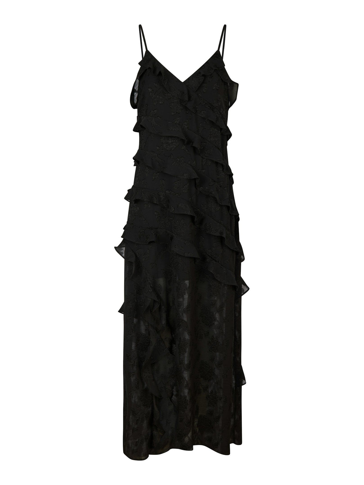 Neo Noir Palazzo Burnout Dress