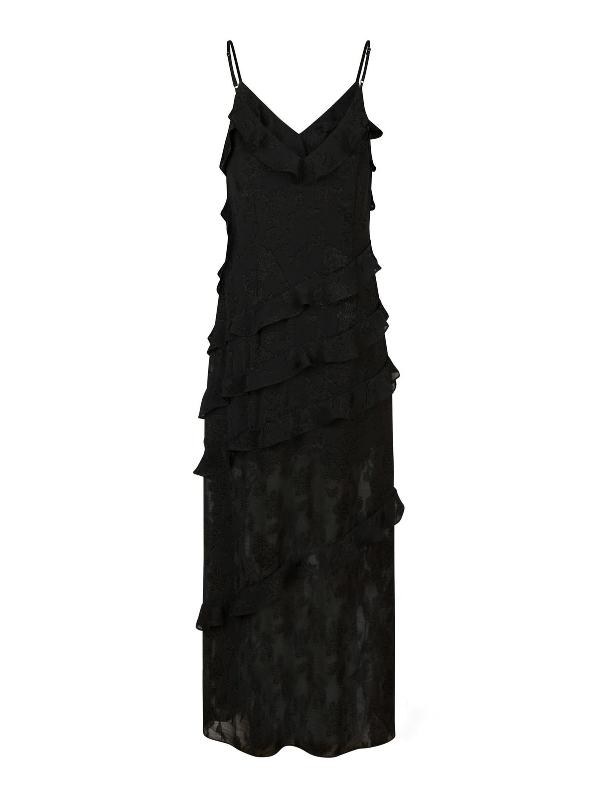 Neo Noir Palazzo Burnout Dress