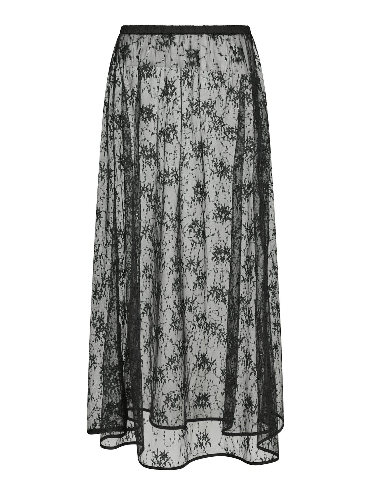 Neo Noir Loreta Lace Sequins Skirt