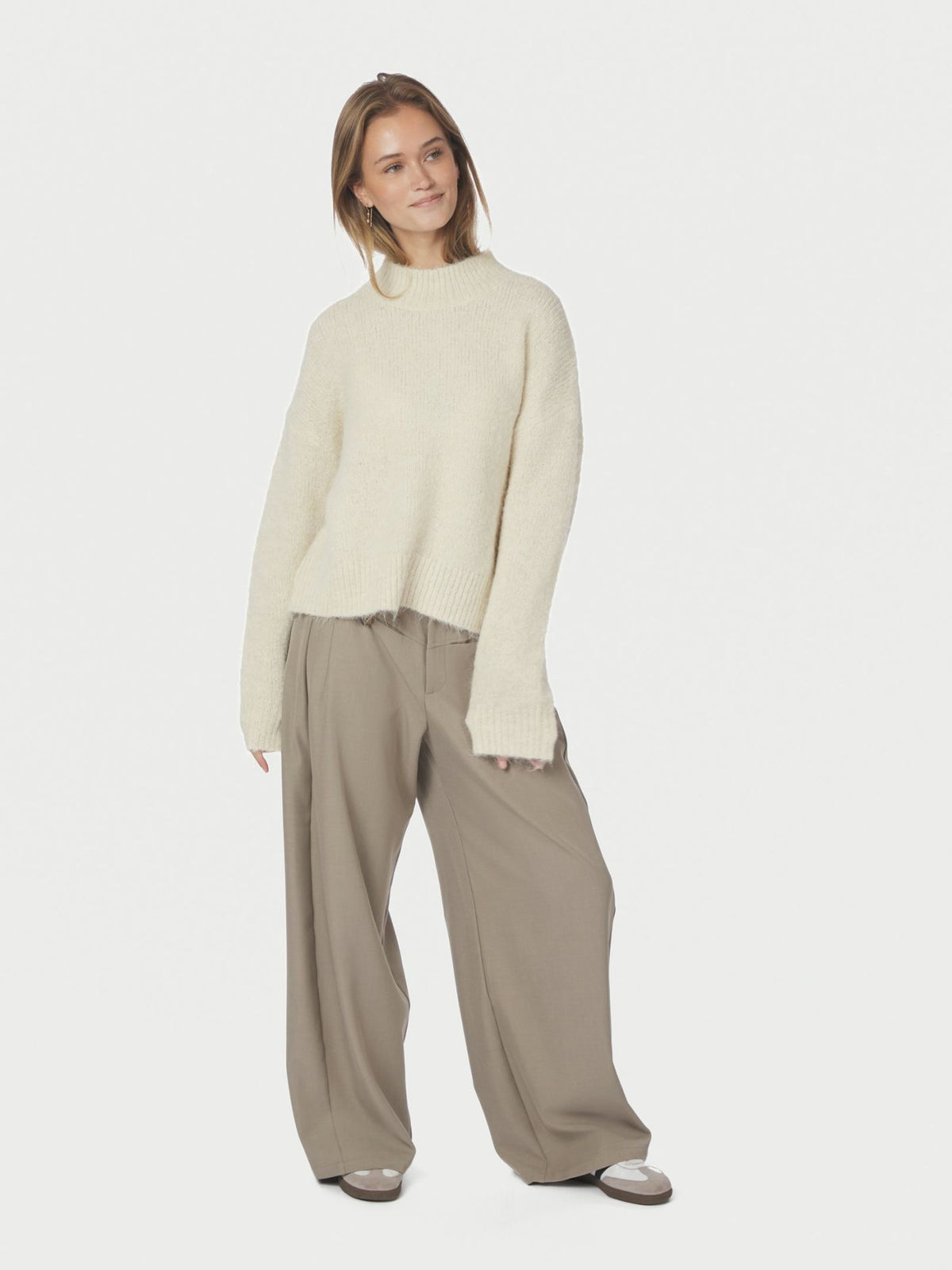 Neo Noir Paulina Fluffy Knit Blouse