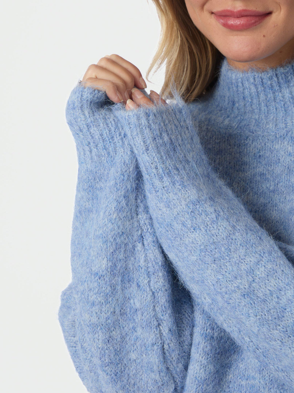 Neo Noir Paulina Fluffy Knit Blouse