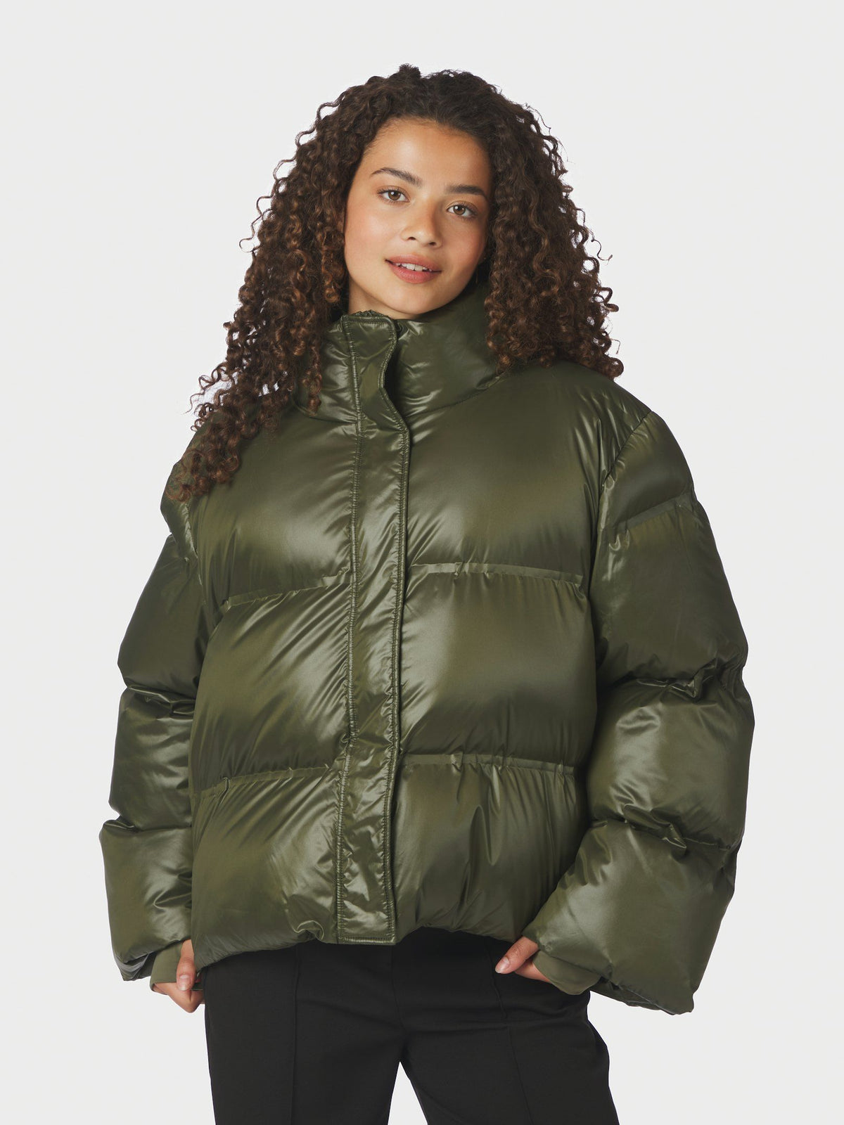 Neo Noir Rhea Shiny Puffer Jacket