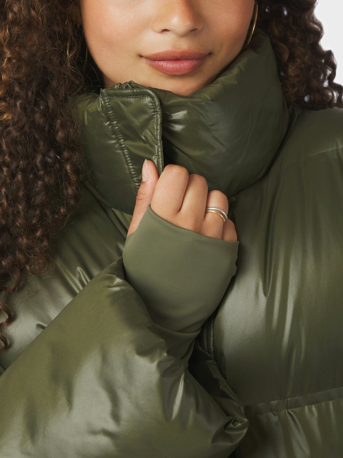 Neo Noir Rhea Shiny Puffer Jacket