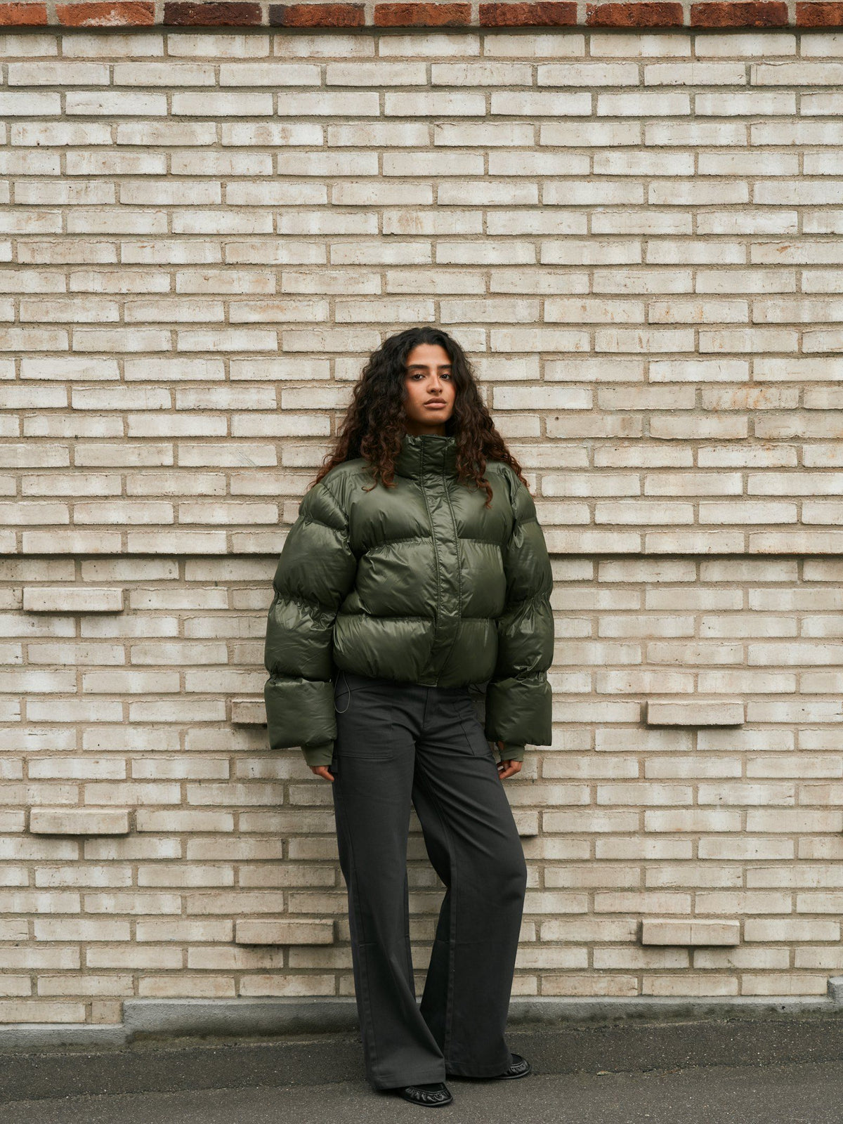 Neo Noir Rhea Shiny Puffer Jacket