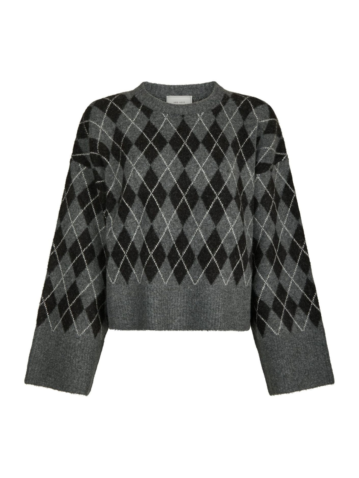 Neo Noir Kick Check Knit Blouse