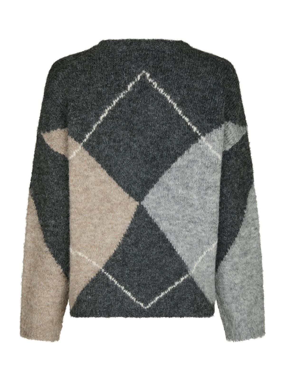 Neo Noir Inga Check Fluff Knit Blouse