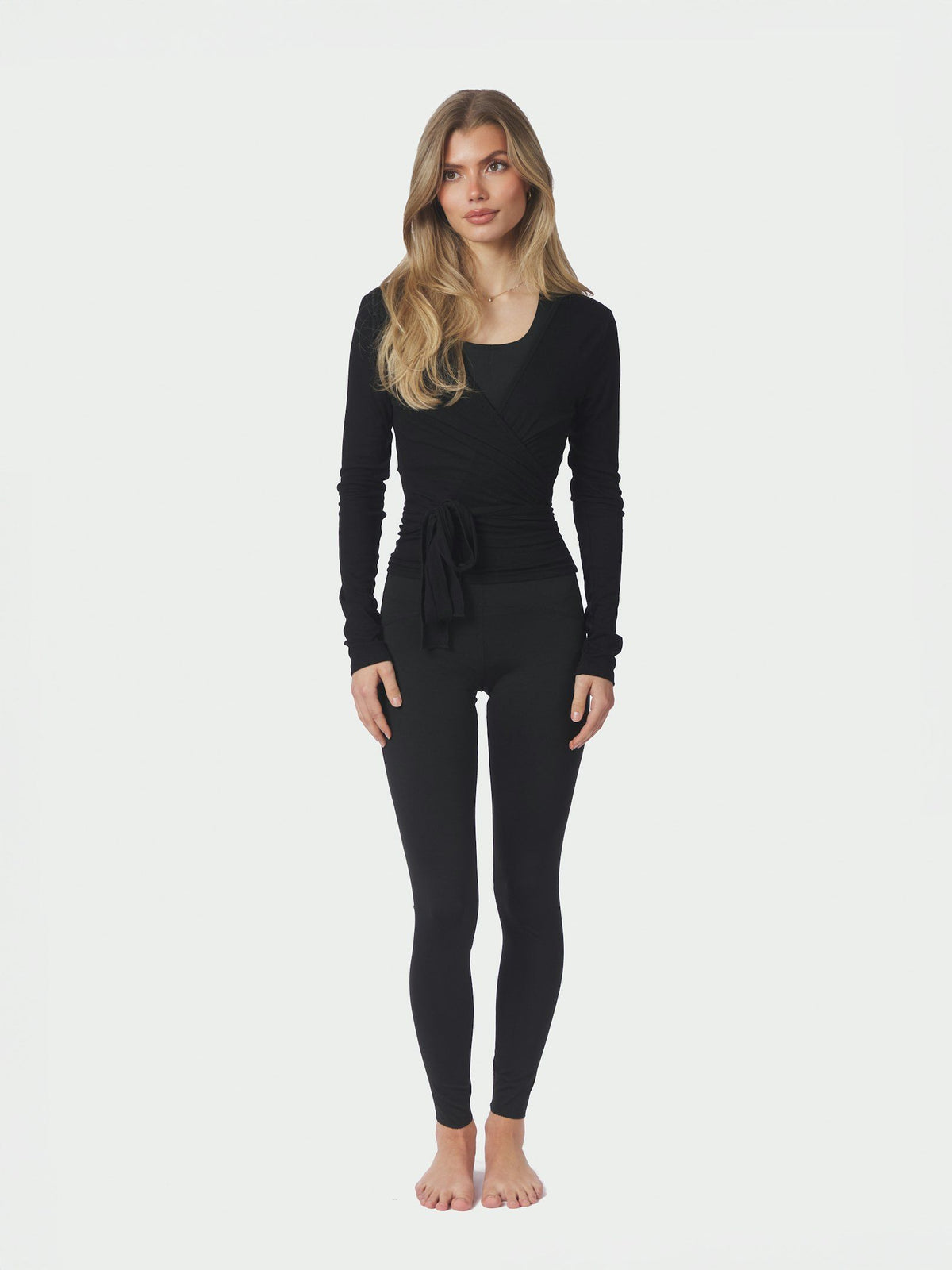 Neo Noir Nia Jersey Wrap Blouse