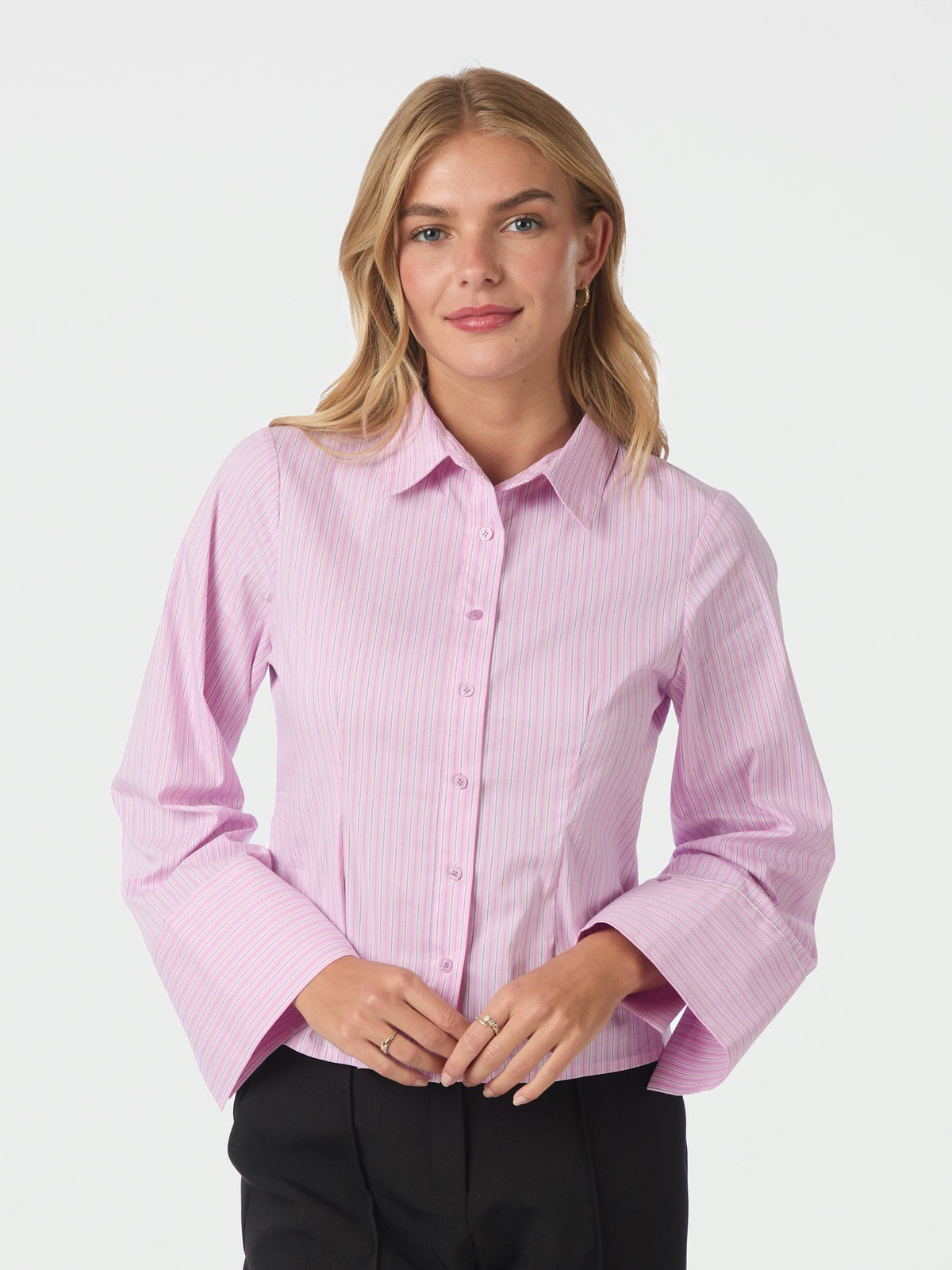 Neo Noir Rosa Shadow Stripe Shirt