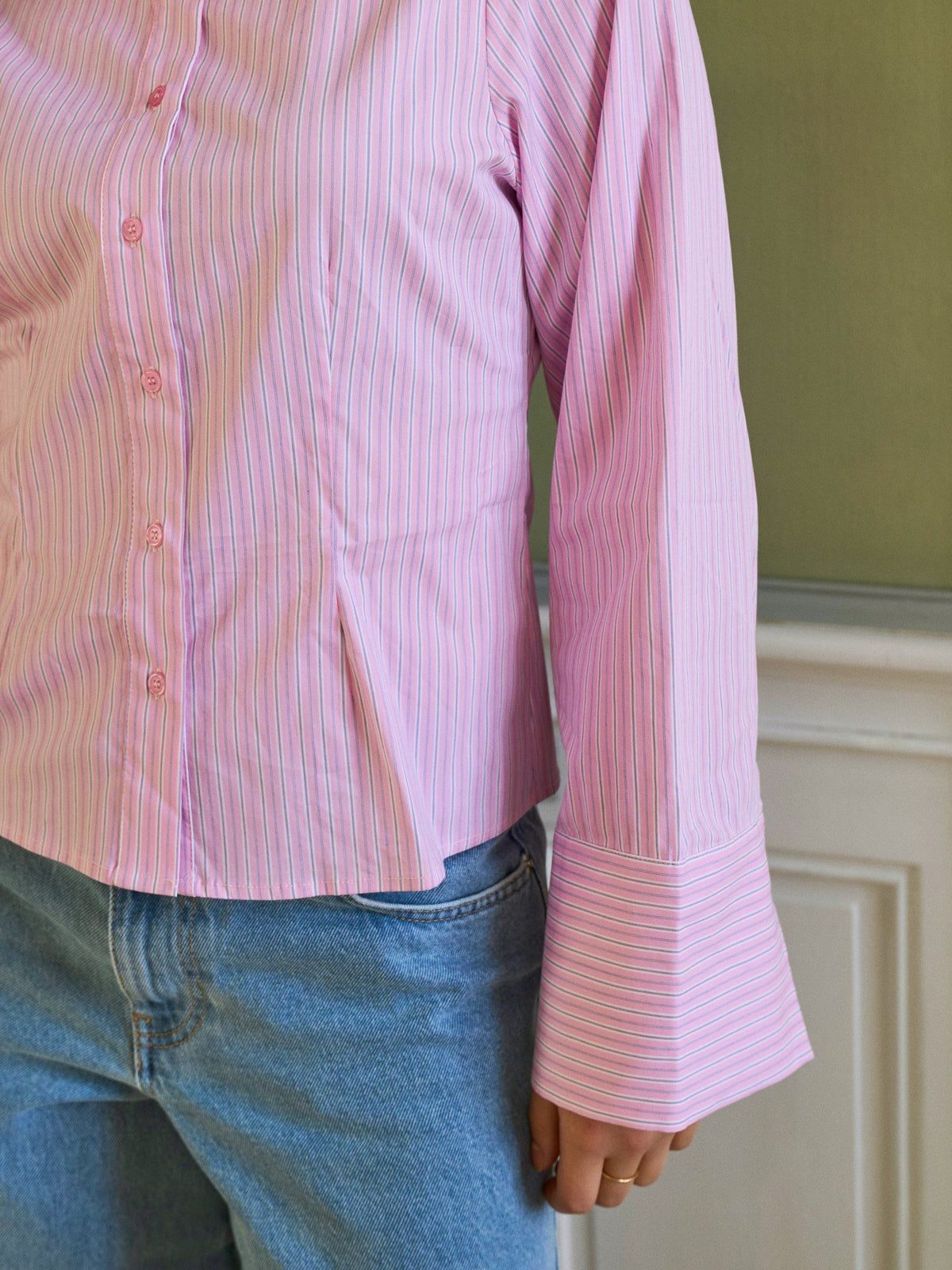 Neo Noir Rosa Shadow Stripe Shirt