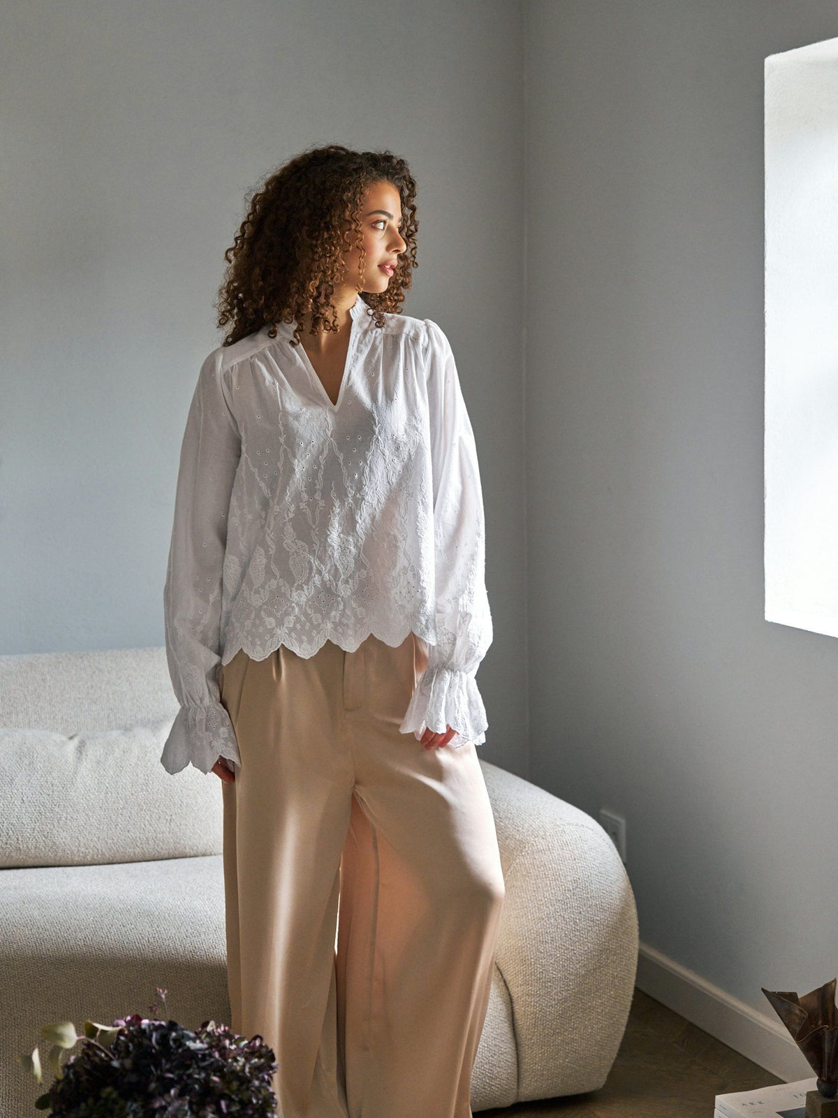 Neo Noir Amara Delicate Emb Blouse