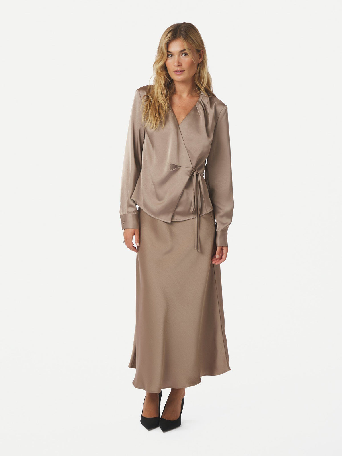 Neo Noir Caprina Heavy Sateen Blouse