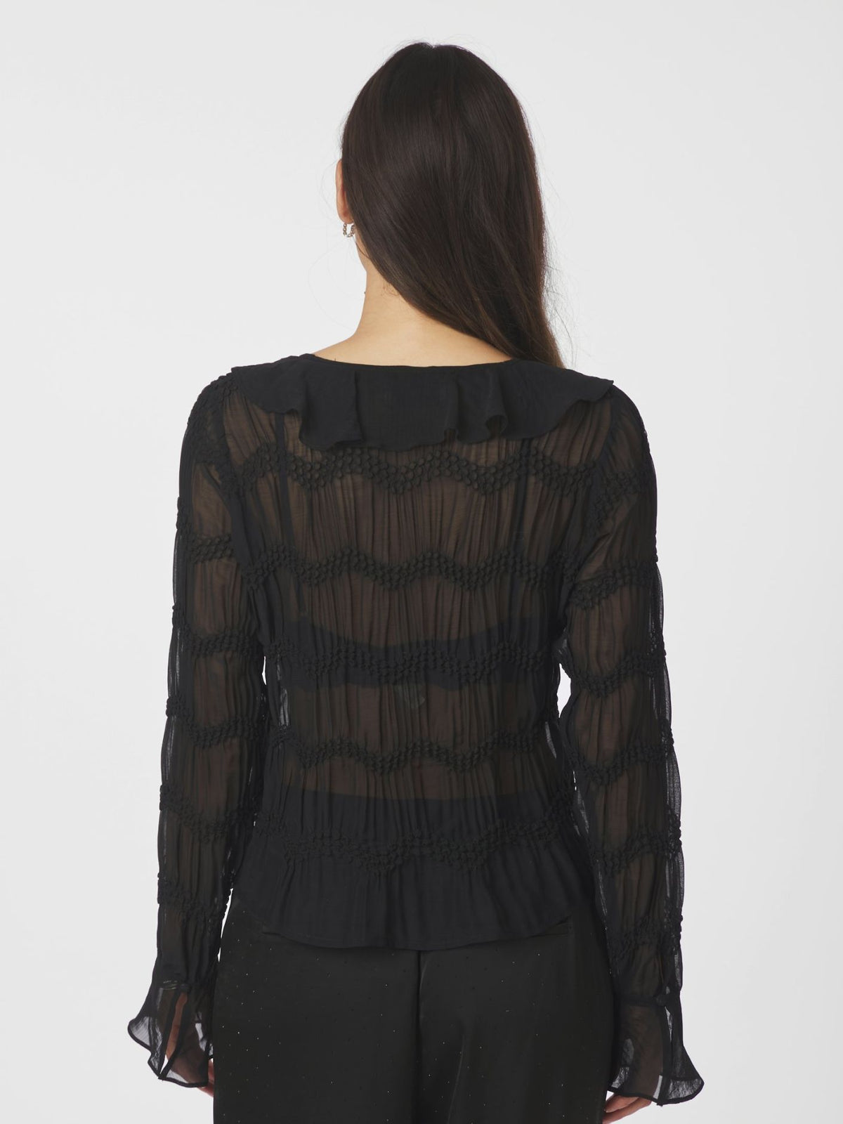 Neo Noir Anika Crepe Ciffon Blouse