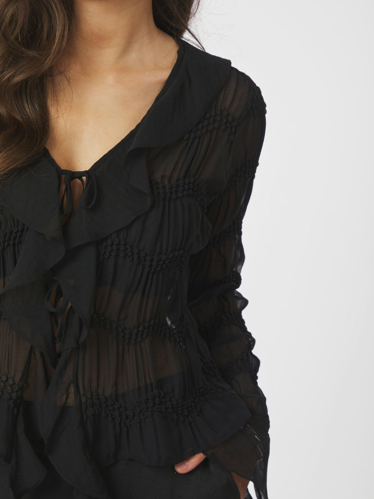 Neo Noir Anika Crepe Ciffon Blouse