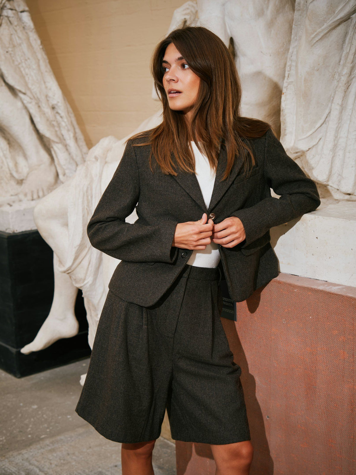 Neo Noir Nika Mini Check Shorts