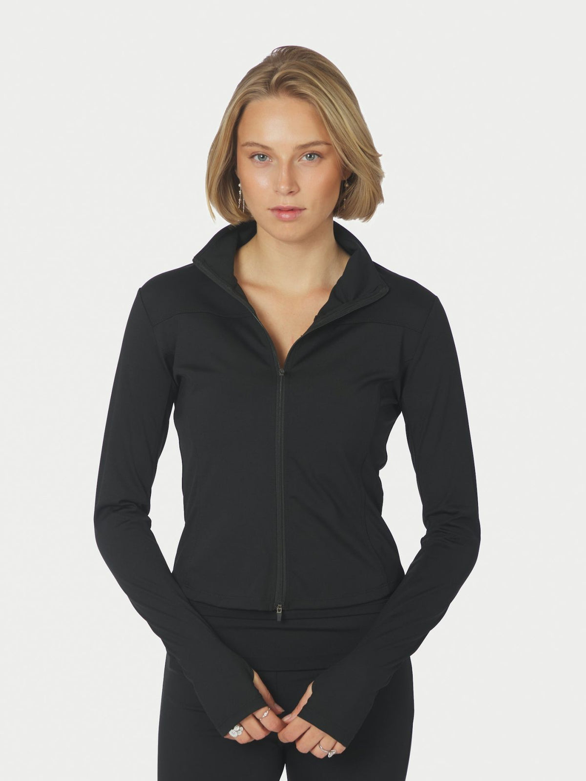 Neo Noir Nolana Zip BLouse