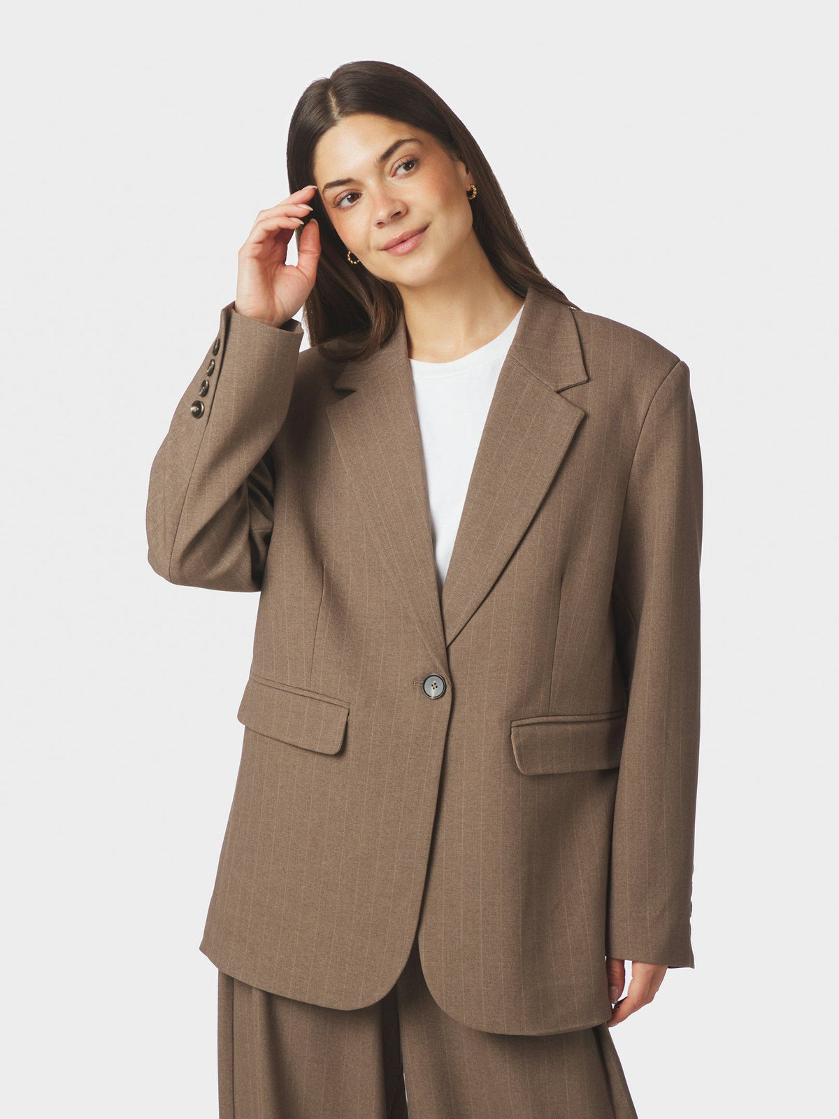 Neo Noir Gaby Pinstripe Blazer