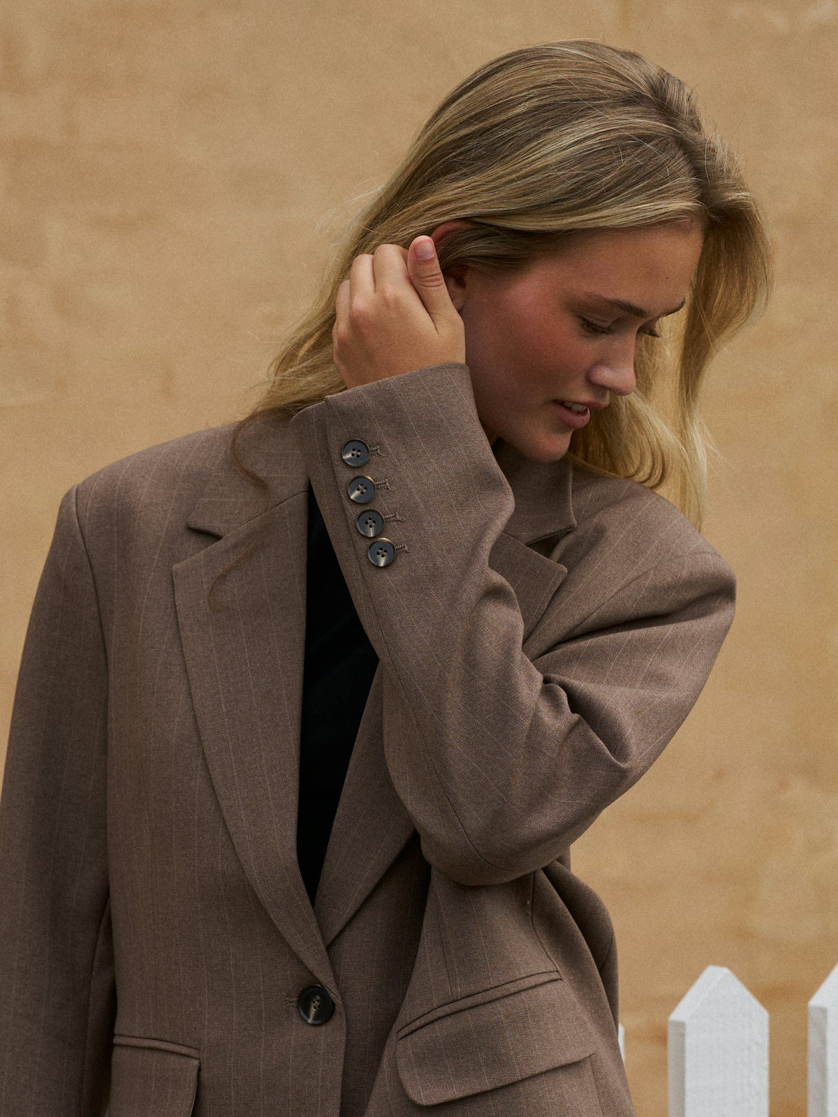 Neo Noir Gaby Pinstripe Blazer