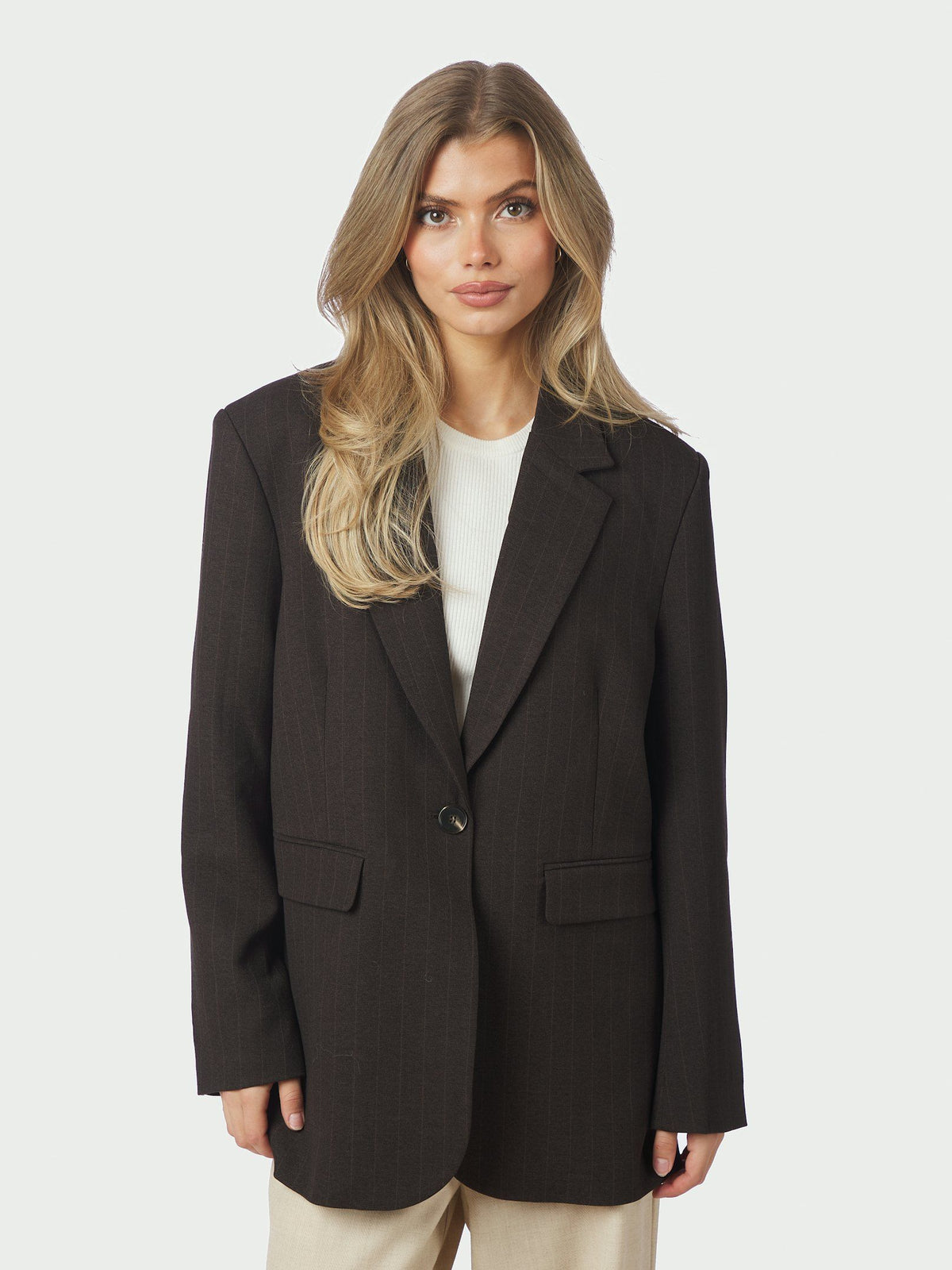 Neo Noir Gaby Pinstripe Blazer