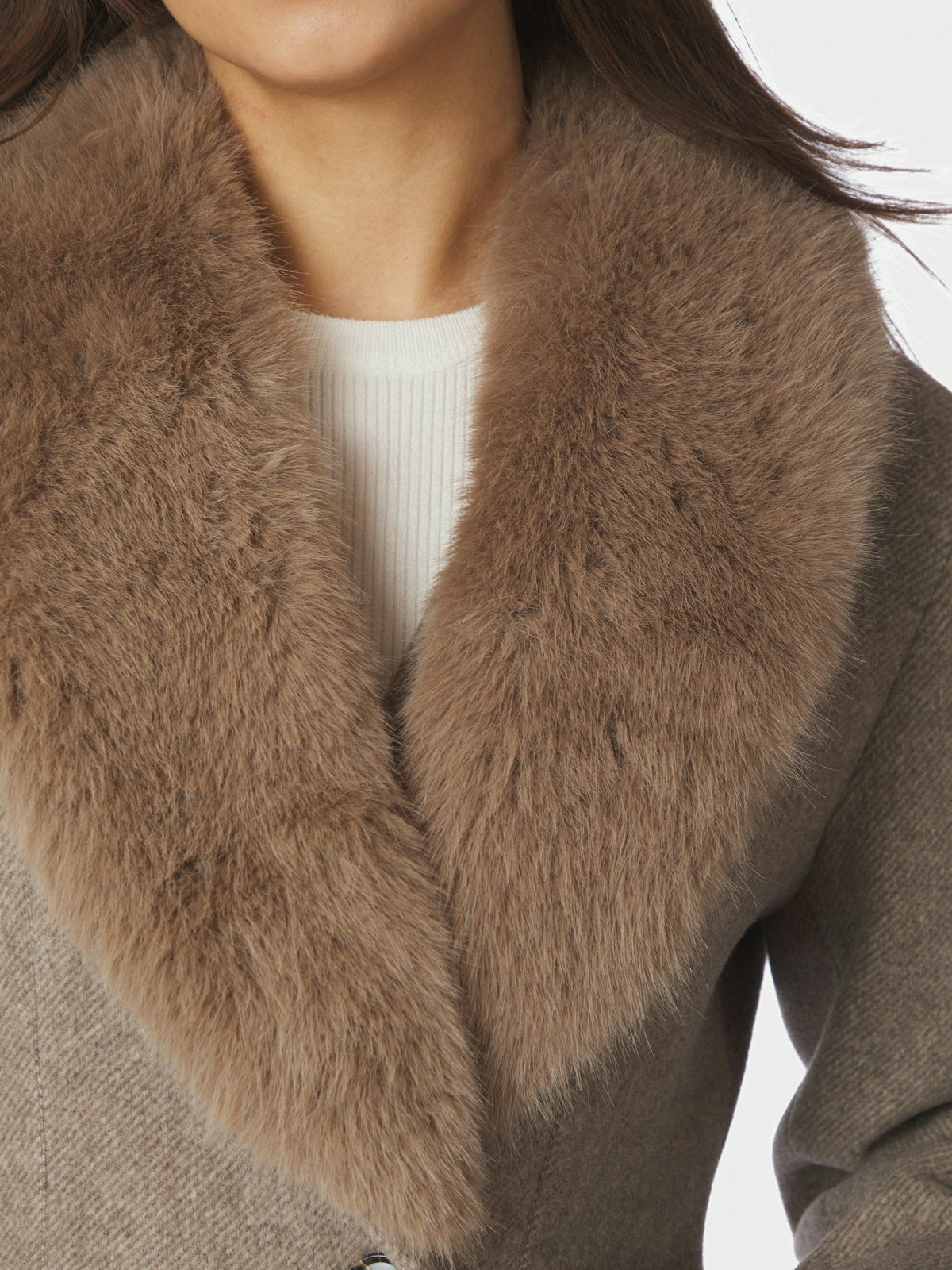 Neo Noir Corina Herringbone Twill Coat