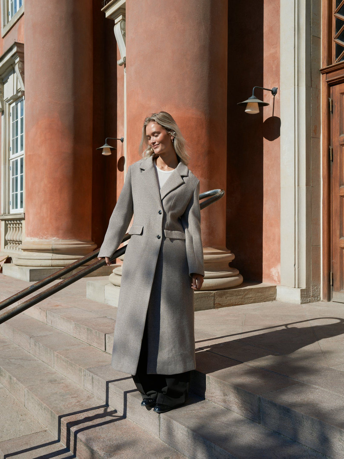 Neo Noir Corina Herringbone Twill Coat