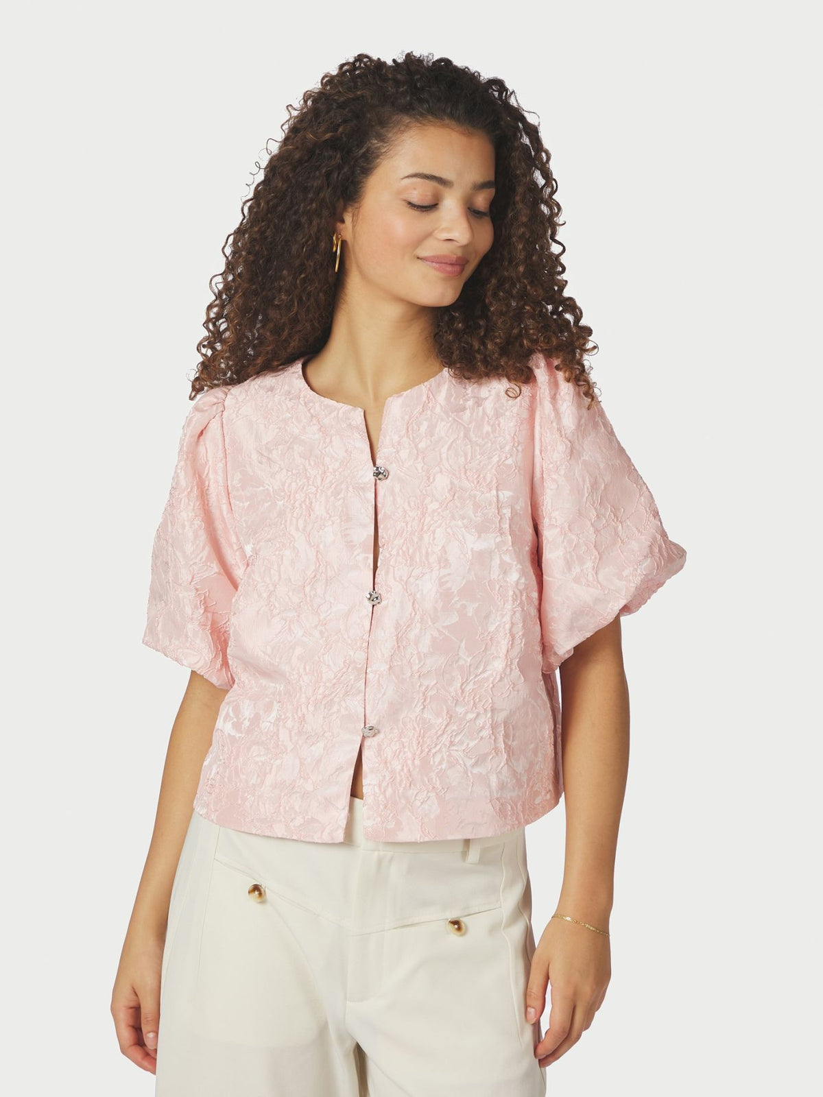 Neo Noir Aisa Soft Brocade Blouse