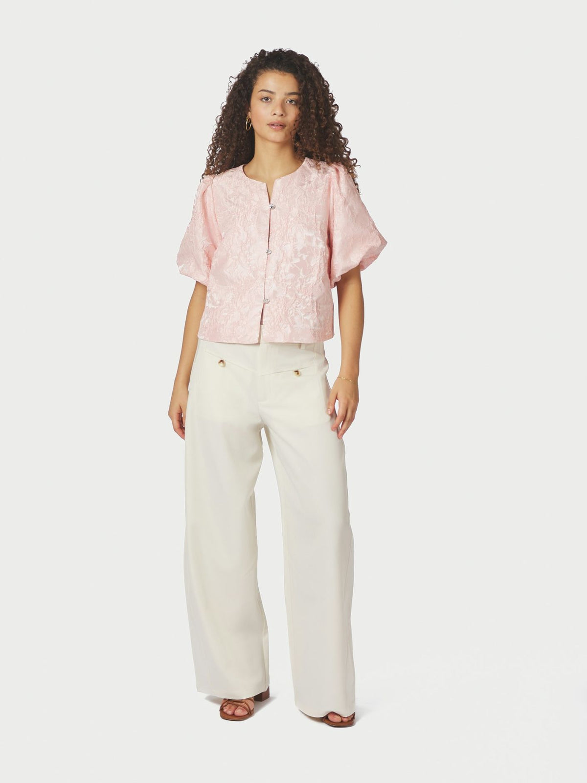 Neo Noir Aisa Soft Brocade Blouse