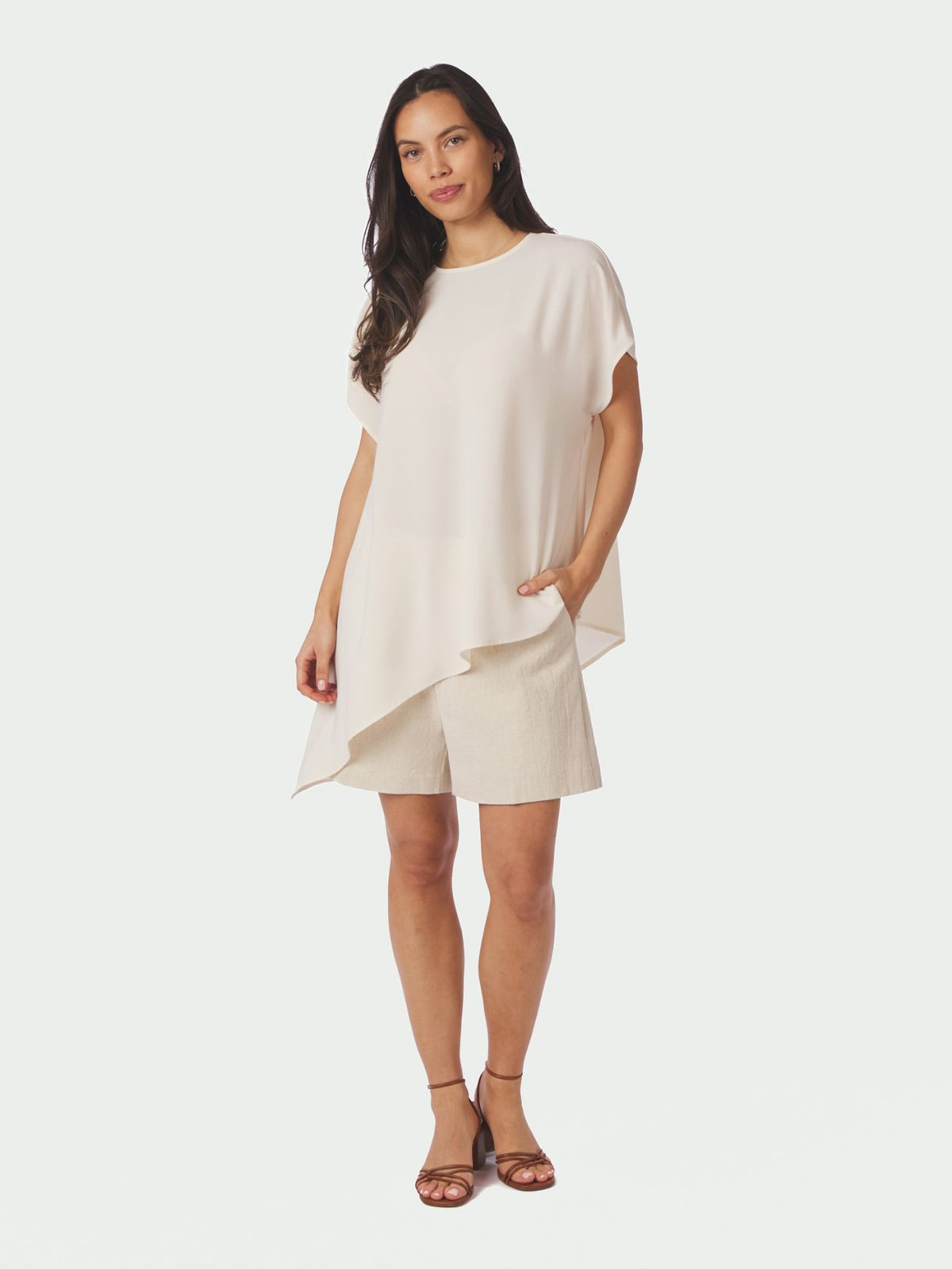 Neo Noir Nerita Asymmetric Blouse