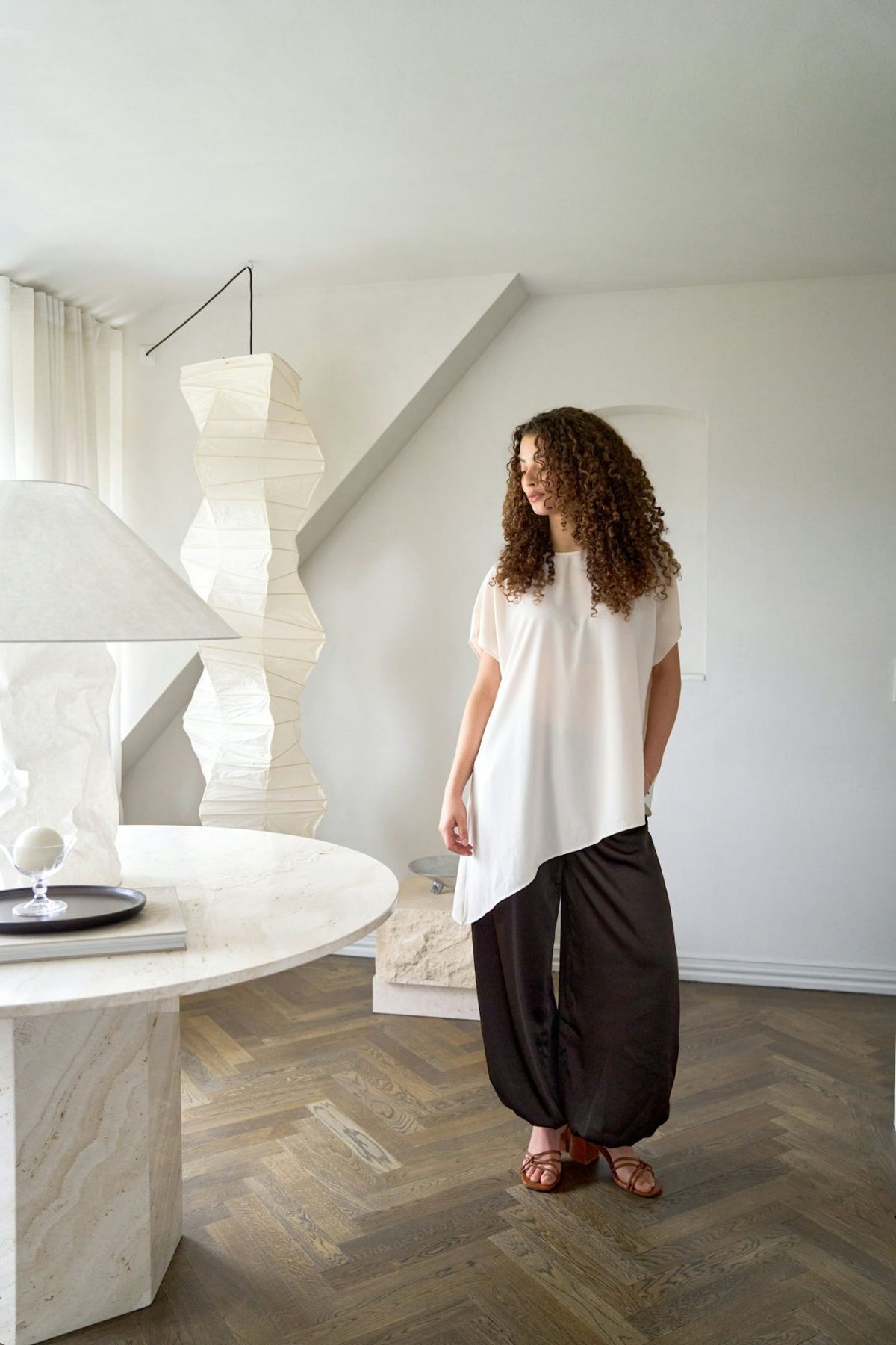 Neo Noir Nerita Asymmetric Blouse
