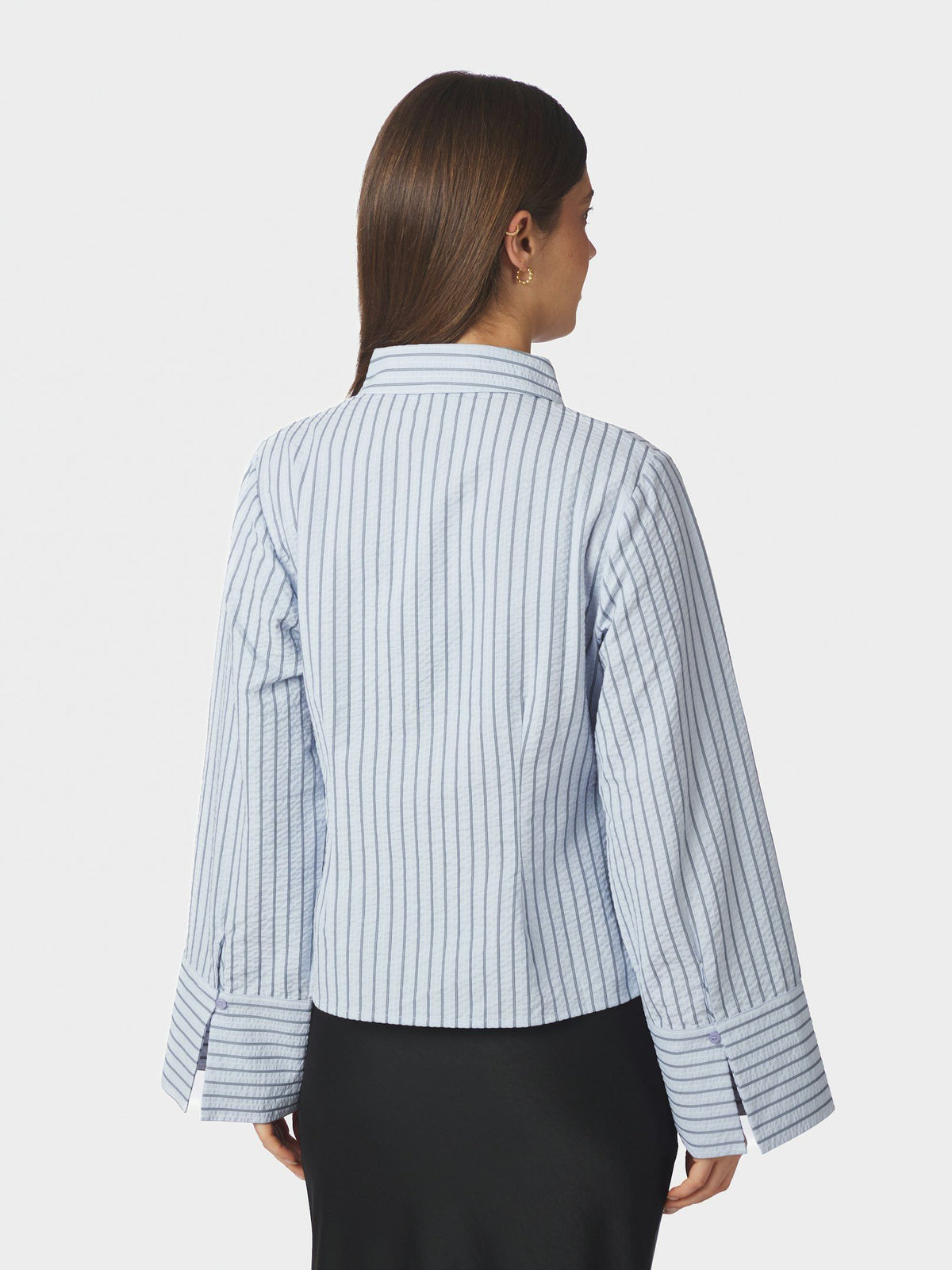 Neo Noir Rosa Striped Crepe Shirt