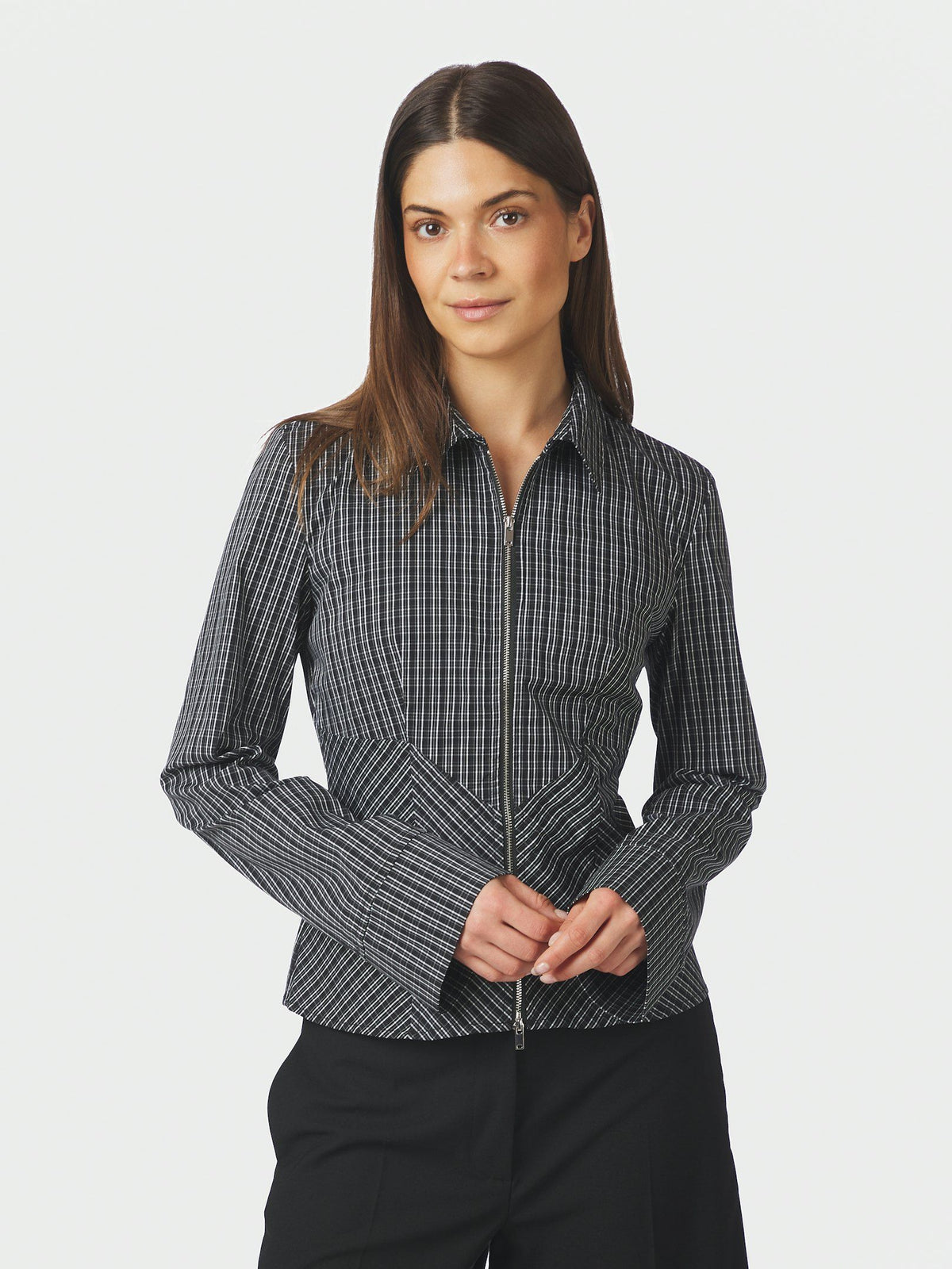 Neo Noir Cathy Zip Shirt