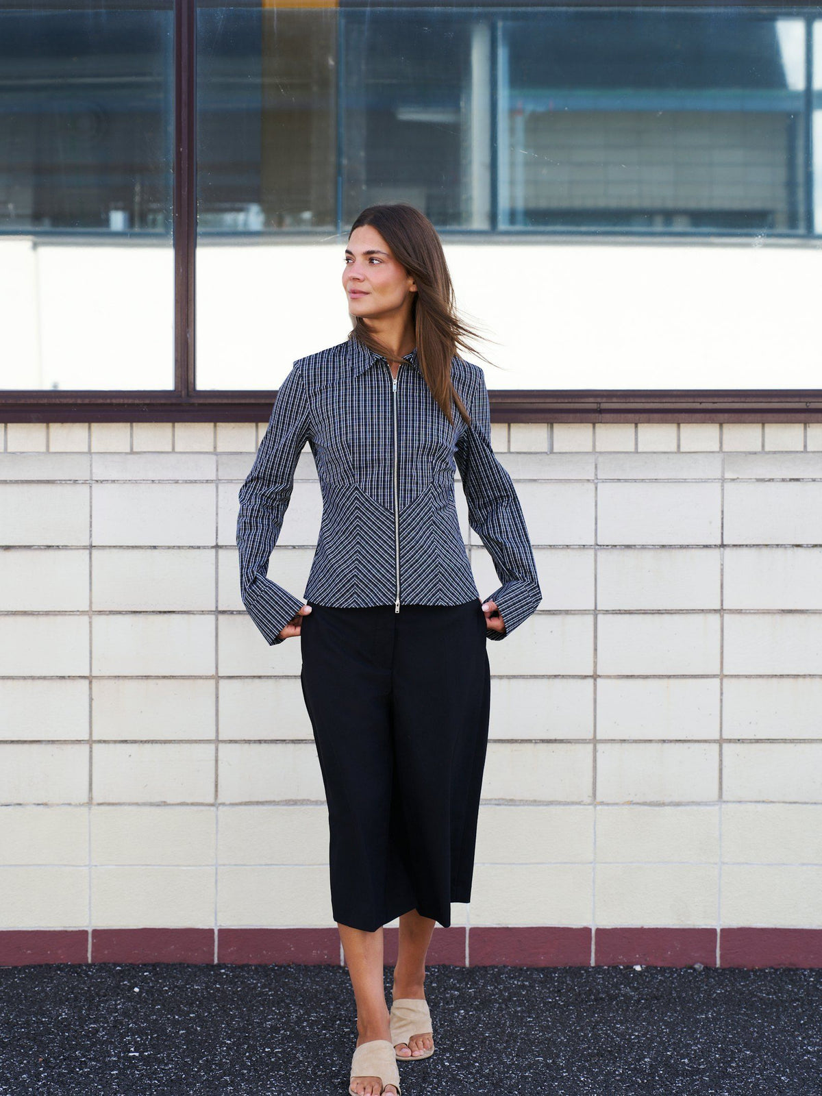 Neo Noir Cathy Zip Shirt