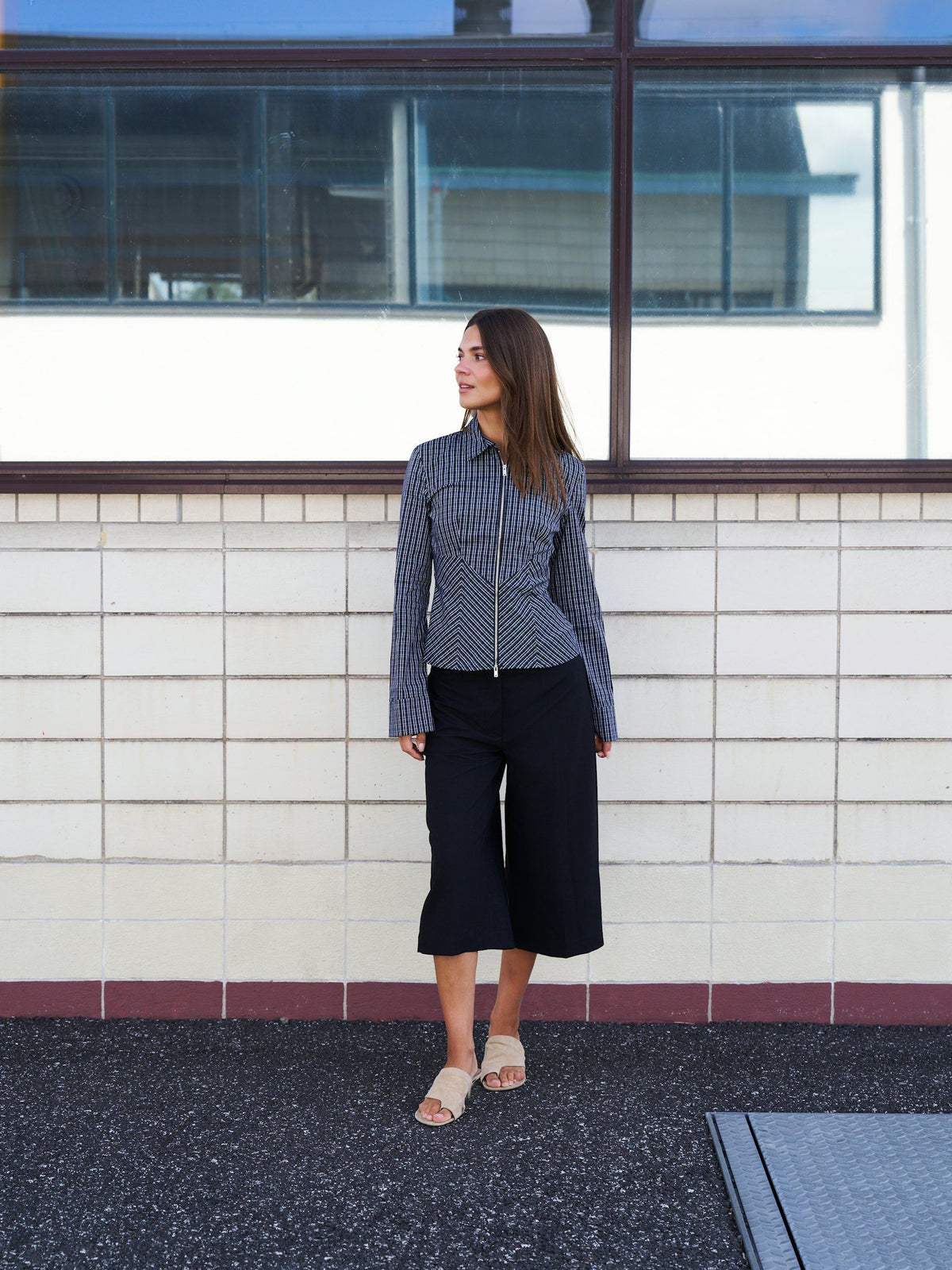 Neo Noir Cathy Zip Shirt