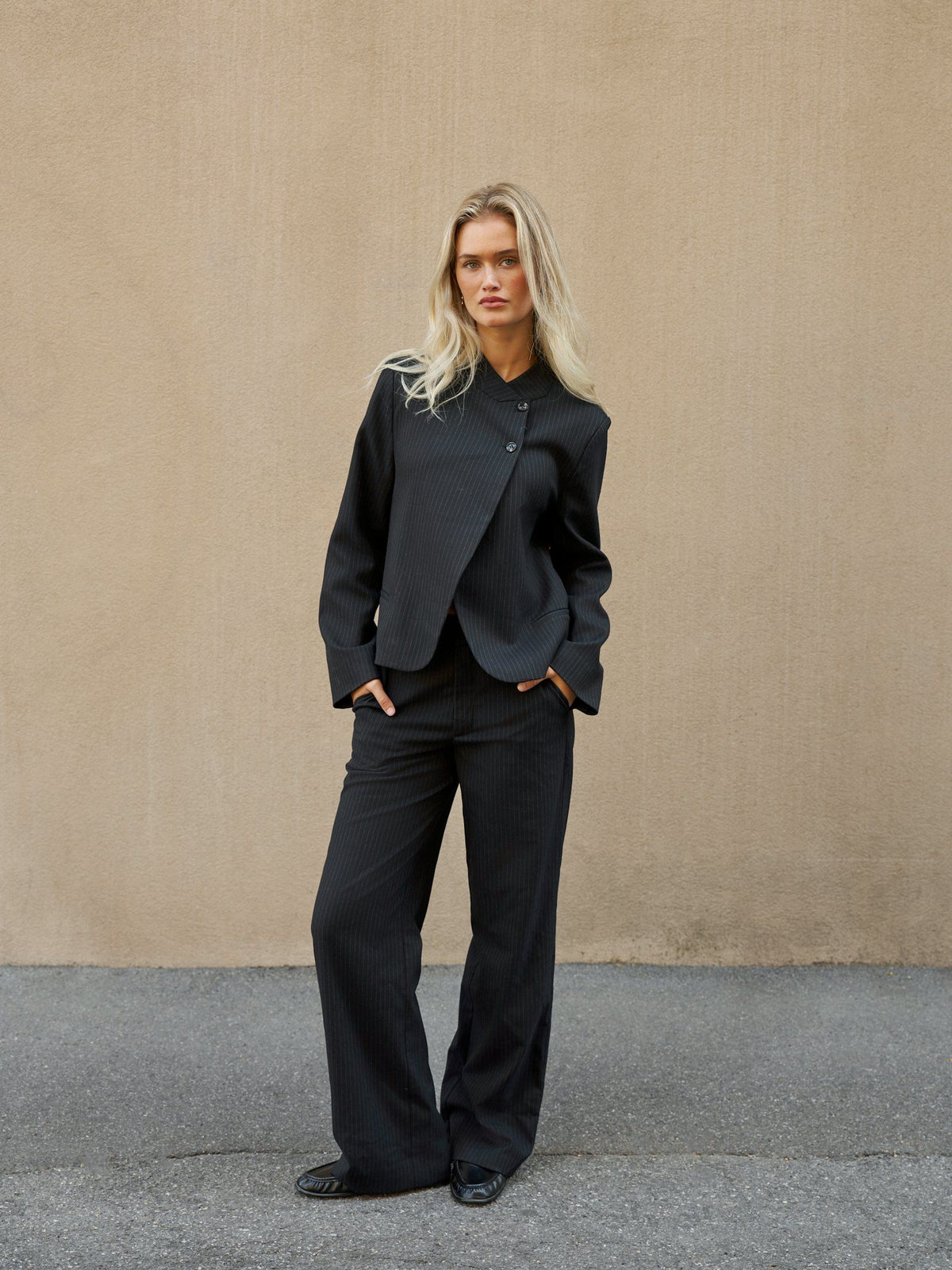 Neo Noir Tiria Slim Pinstripe Blazer