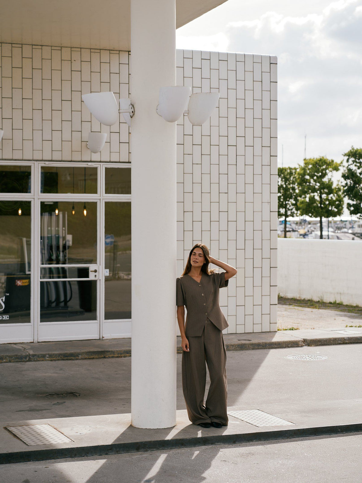 Neo Noir Essiall Pinstripe Pants