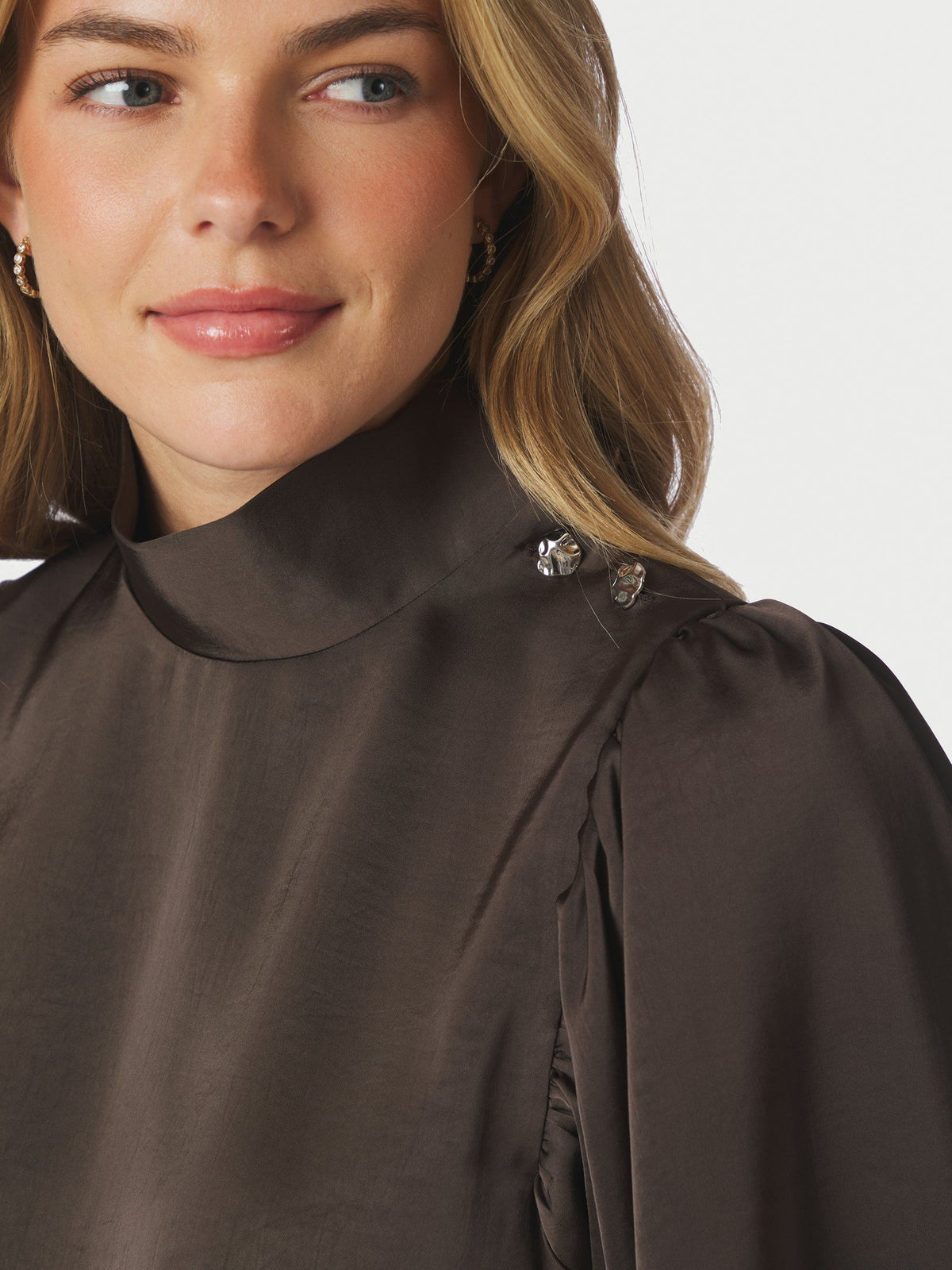 Neo Noir Parisa Heavy Sateen Blouse