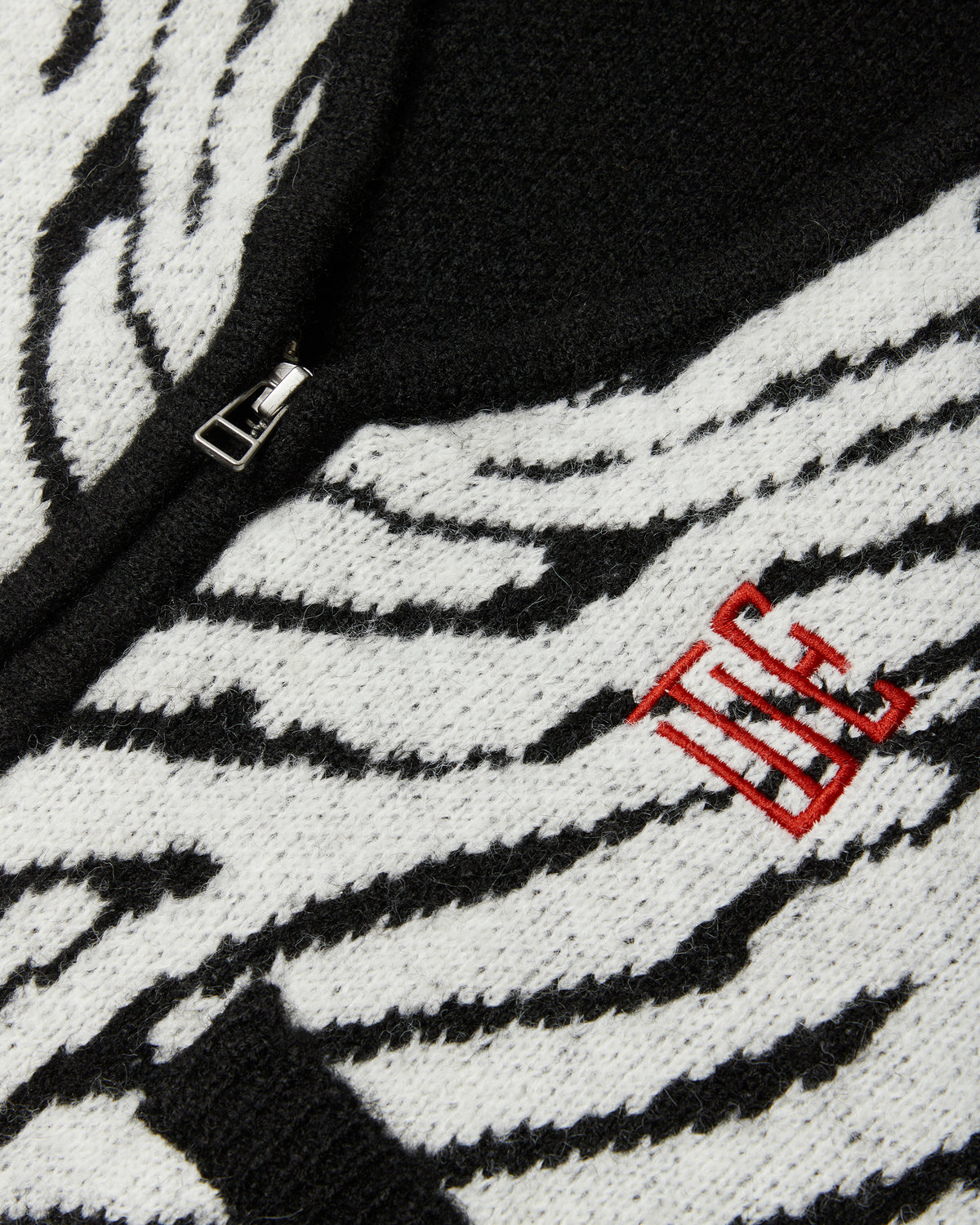 Woodbird Fen Zebra Zip Cardigan