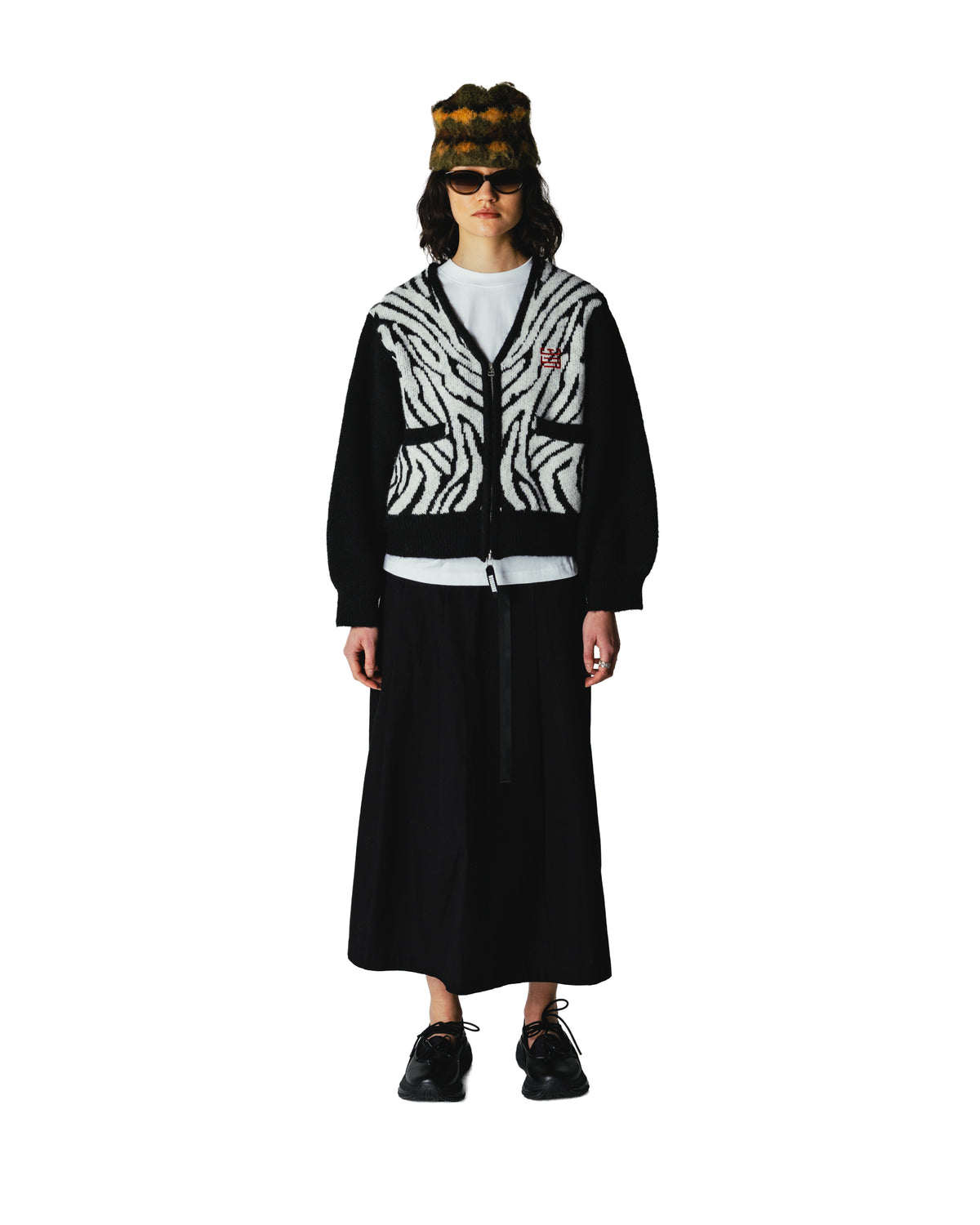 Woodbird Fen Zebra Zip Cardigan
