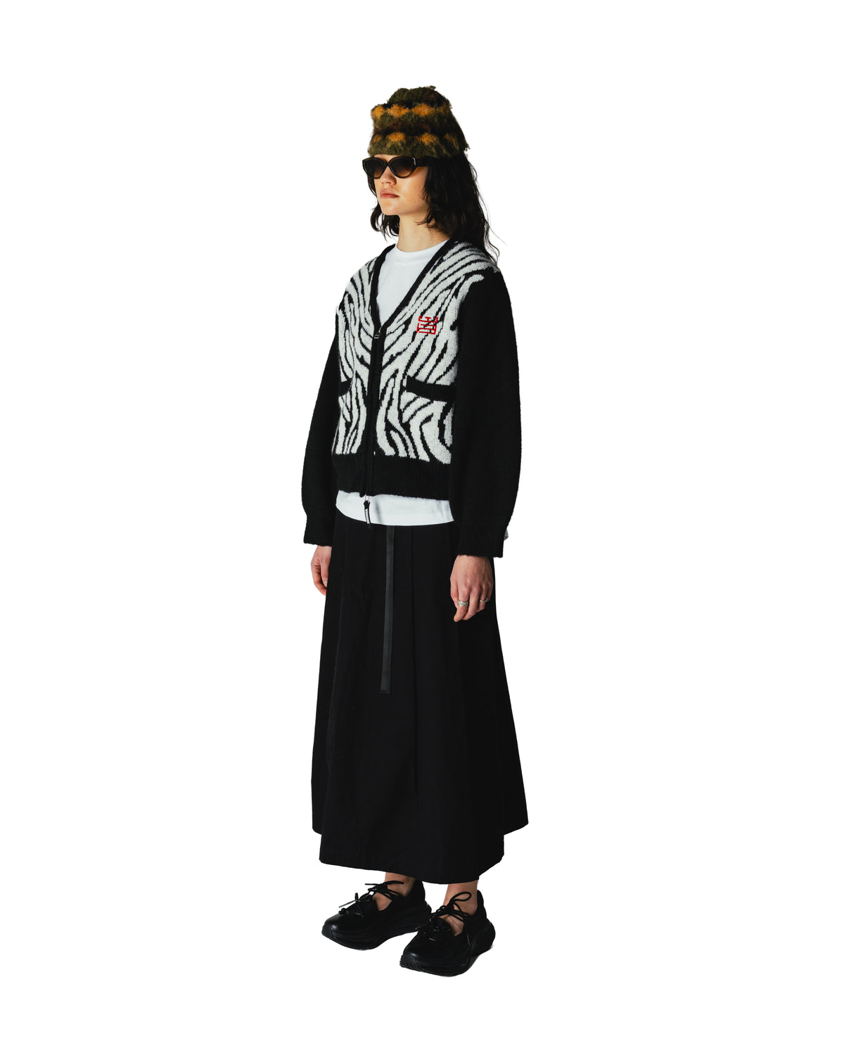 Woodbird Fen Zebra Zip Cardigan