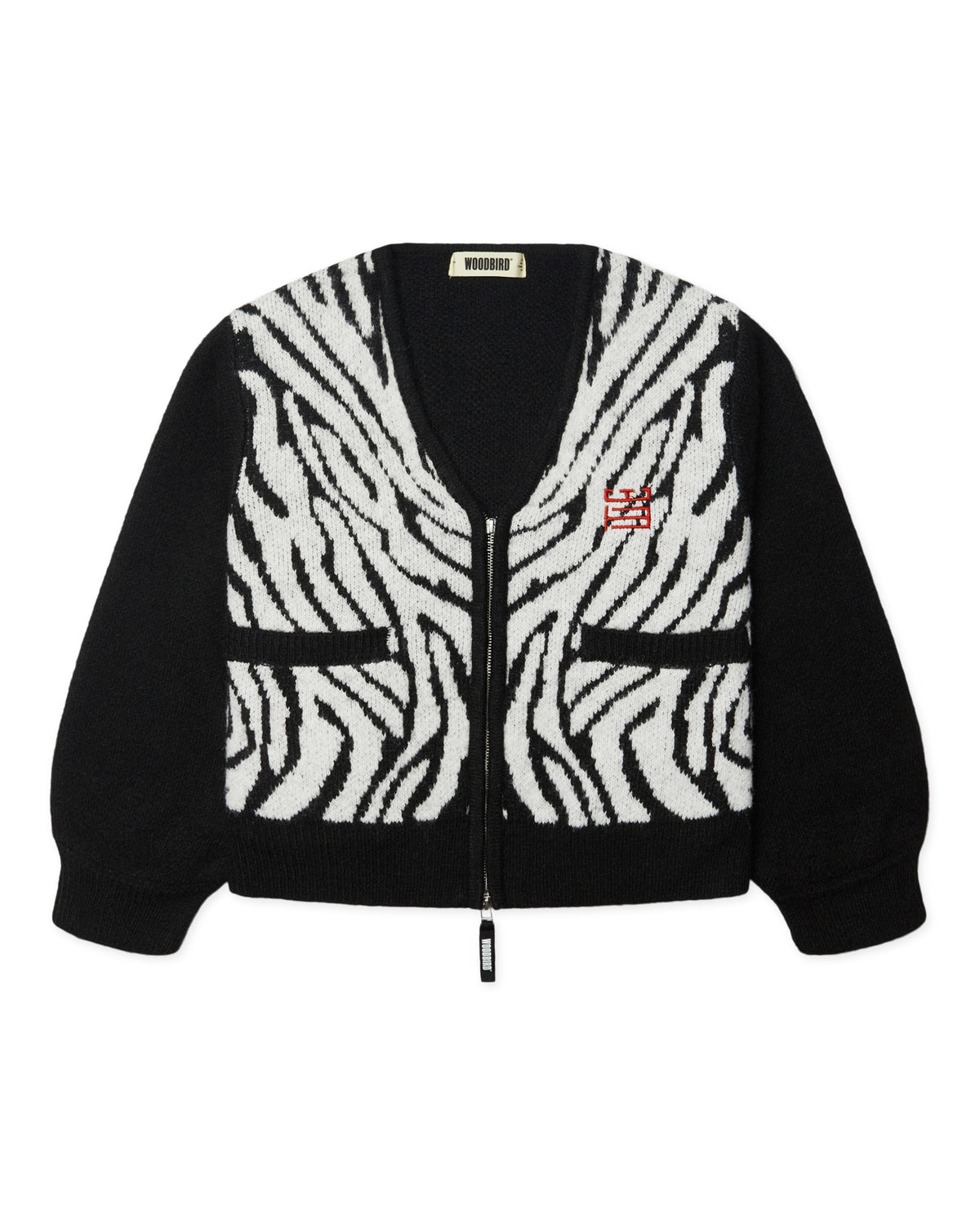 Woodbird Fen Zebra Zip Cardigan