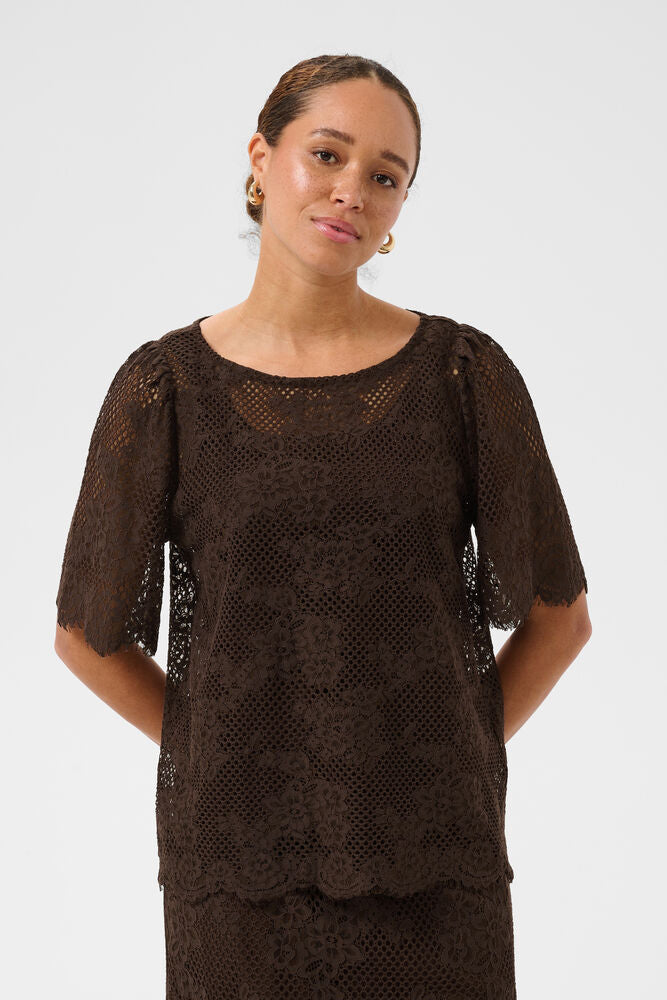 KAFFE KAcornelia Lace Blouse