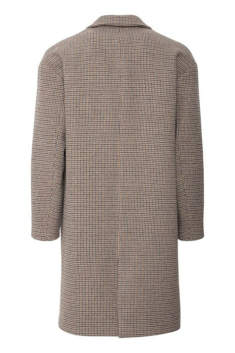 Casual Friday Claes Houndstooth Cheked Relaxed Coat